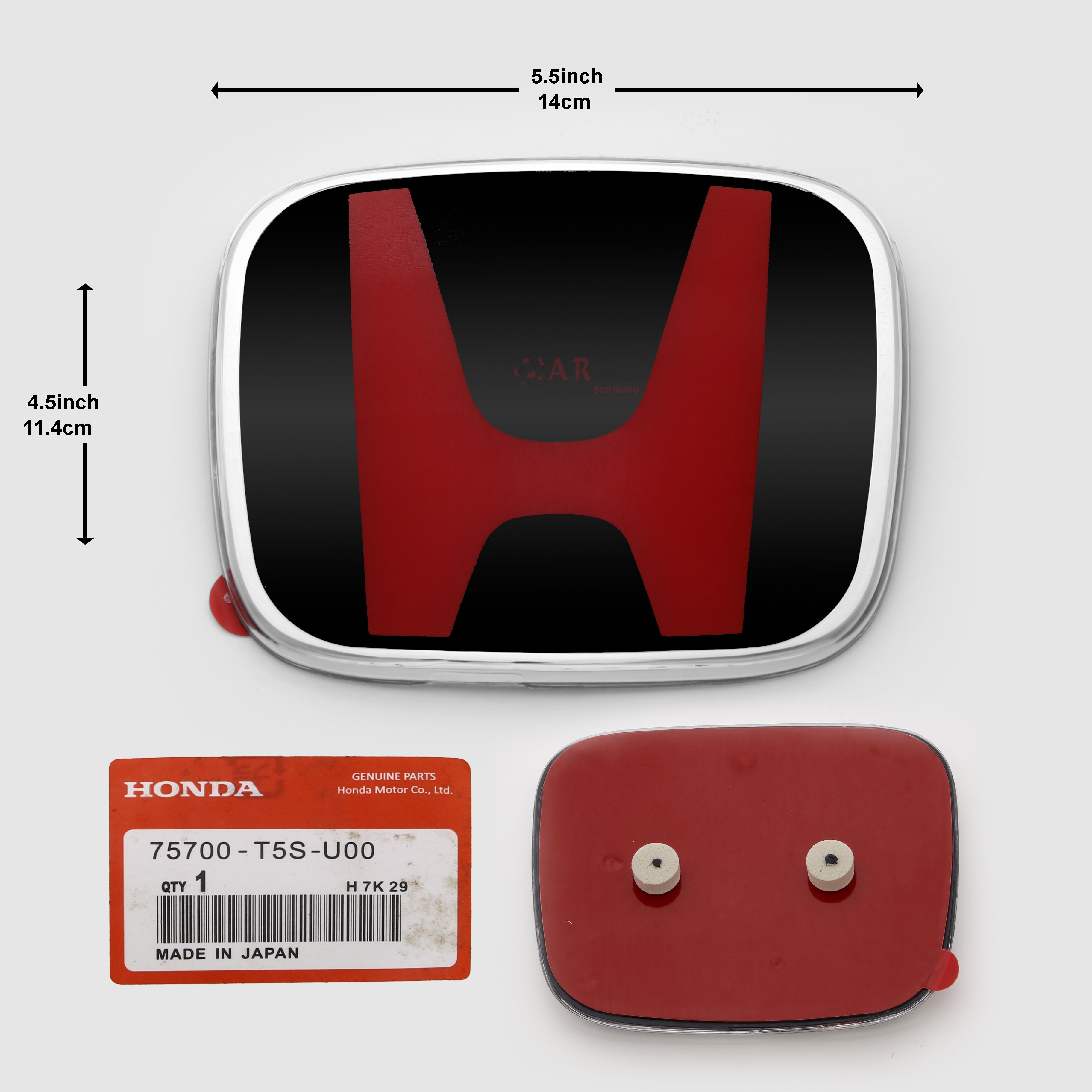Honda Logo Mugen Style U00 5.5inch,14cm-4.5inch,11.4cm Jumbo Size Red Black IP Badge