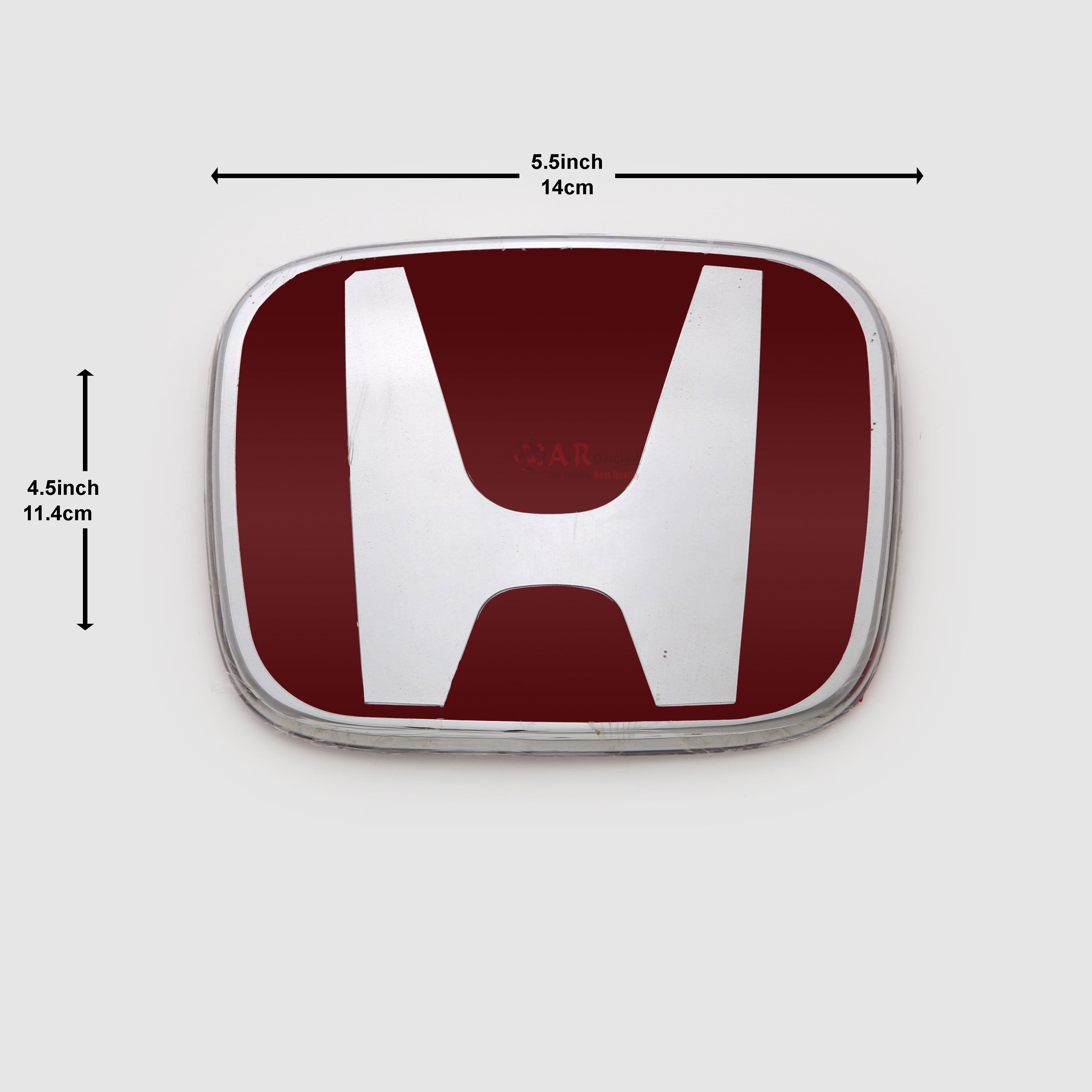 Honda Logo Mugen Style U00 5.5inch,14cm-4.5inch,11.4cm Jumbo Size Red Silver IP Badge