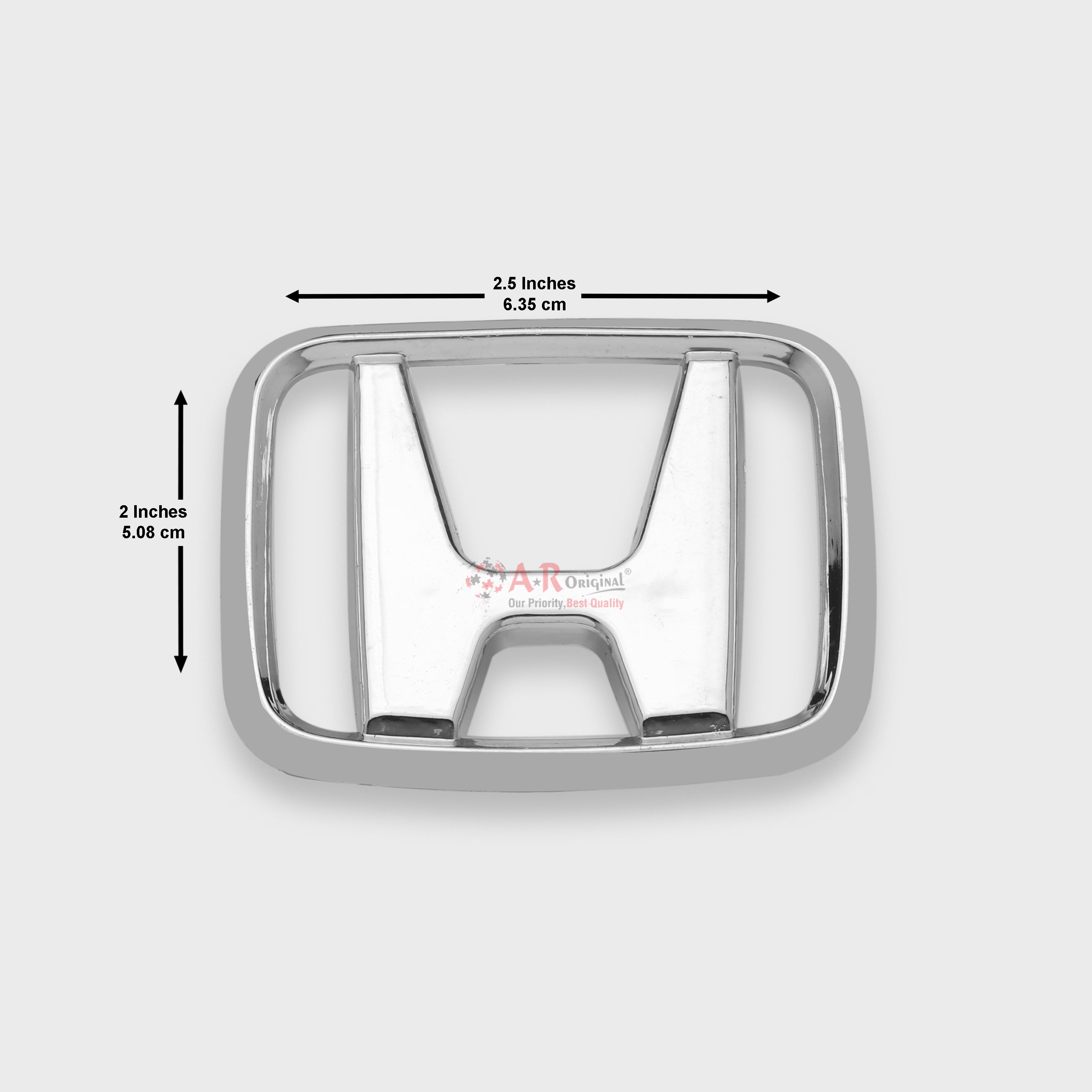 Honda Logo Old Civic Big 2x2.5inch-5x6.5cm Chrome IP Badge (2)