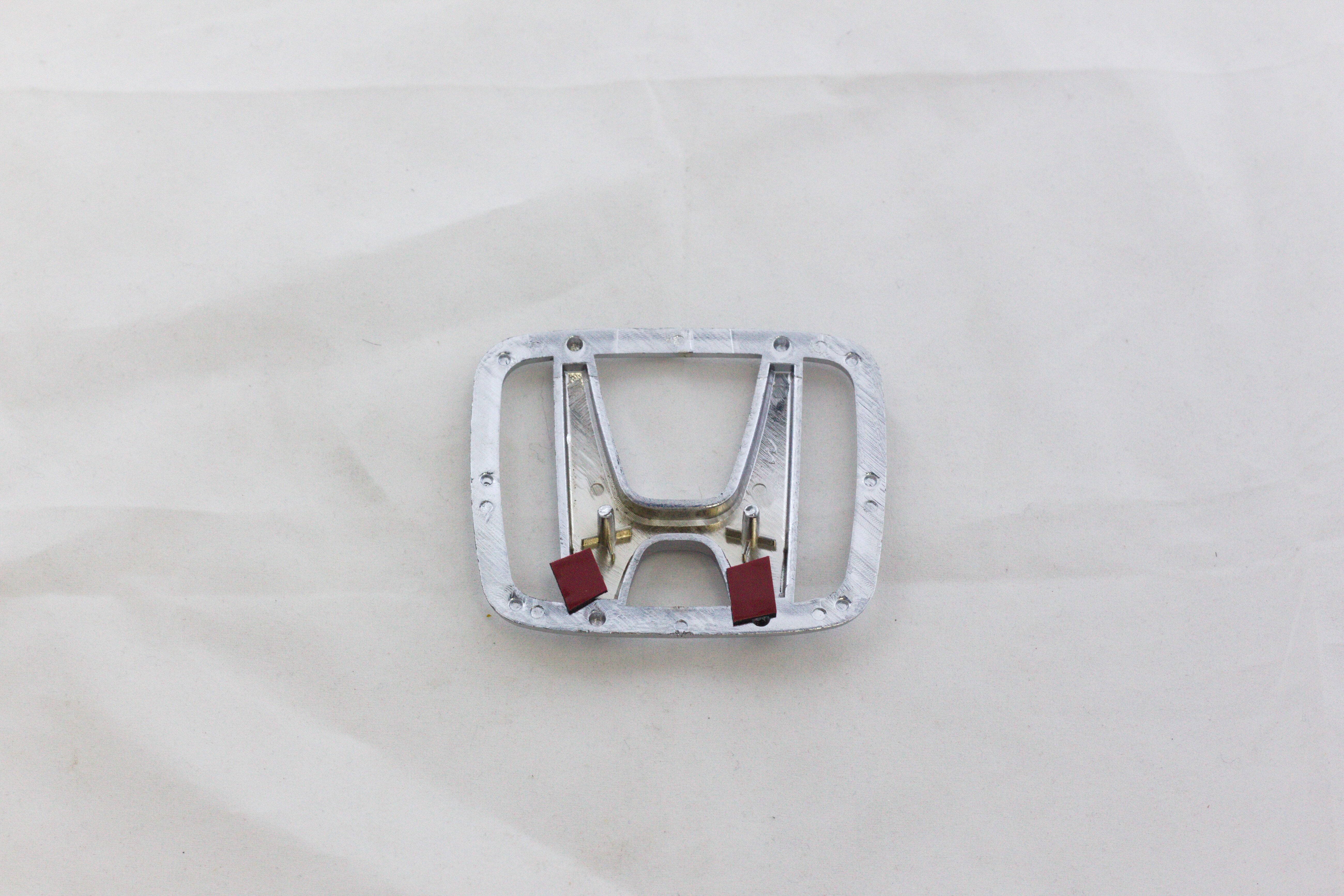 Honda Logo Old Civic Big 2x2.5inch-5x6.5cm Chrome LC Badge (1)