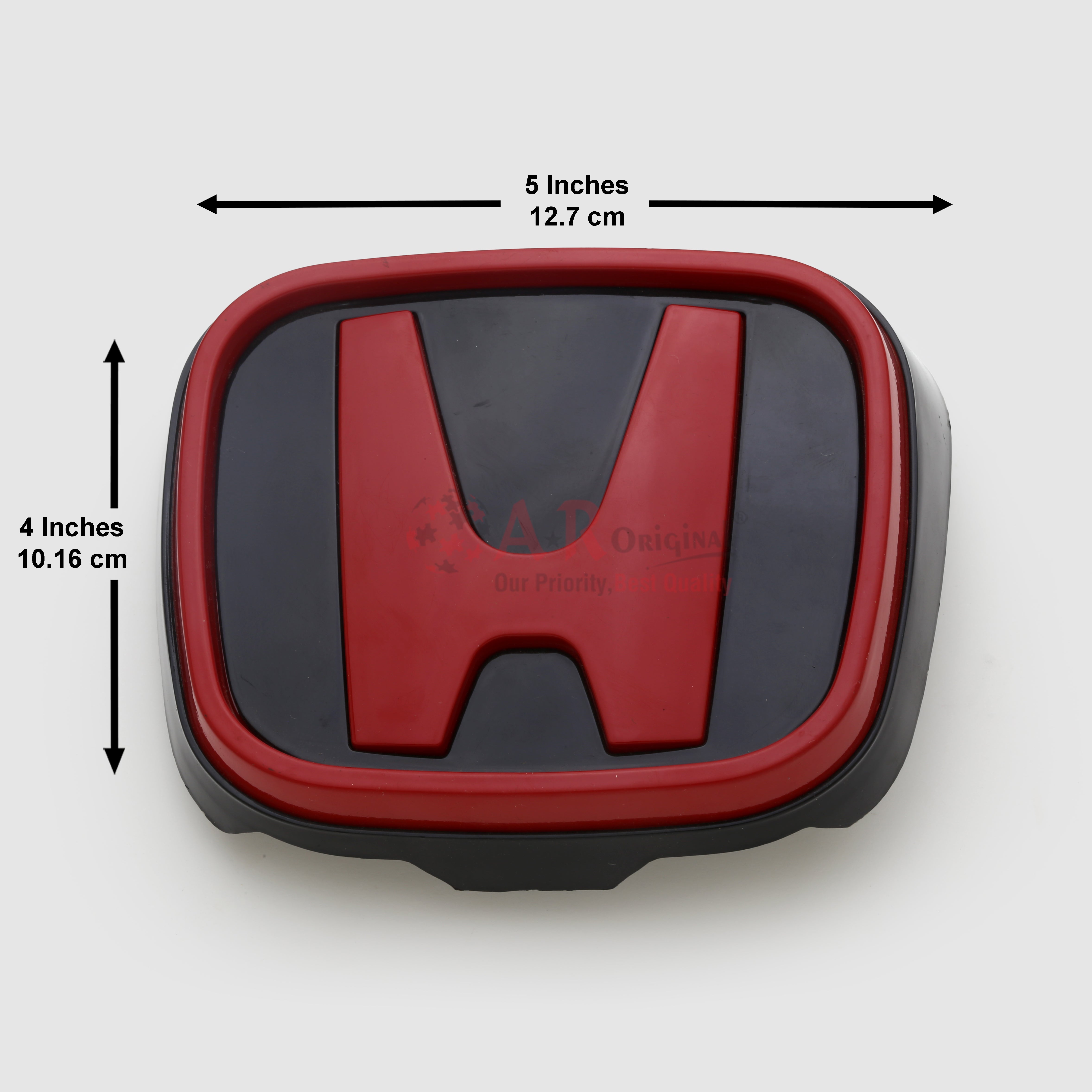 Honda Logo si Front Grill Red Black 4x5inch-10x12.5cm Clip Fit IP Badge