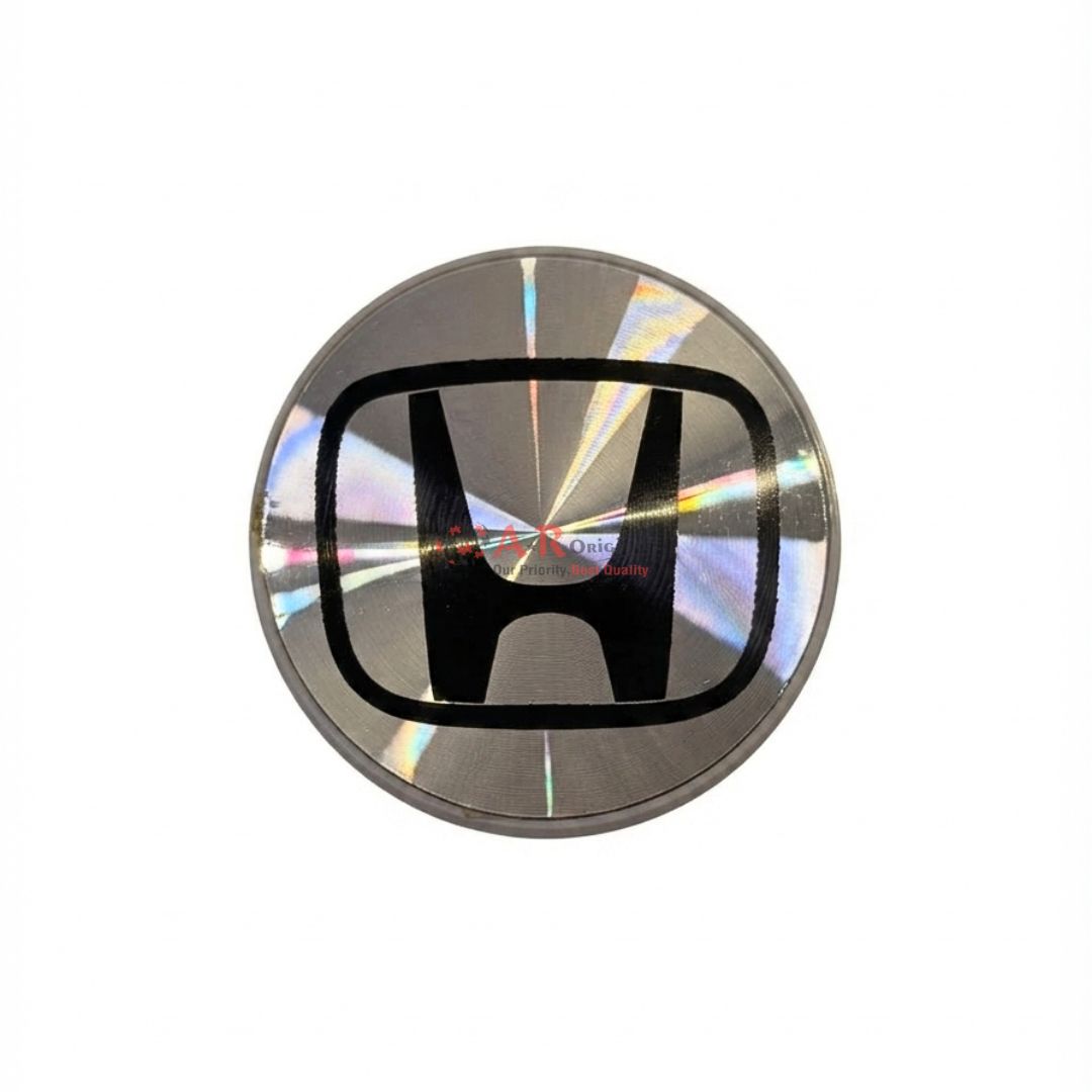 Honda Wheel Cap Logo Black & Silver 4Pcs Set 7cm IP Badge