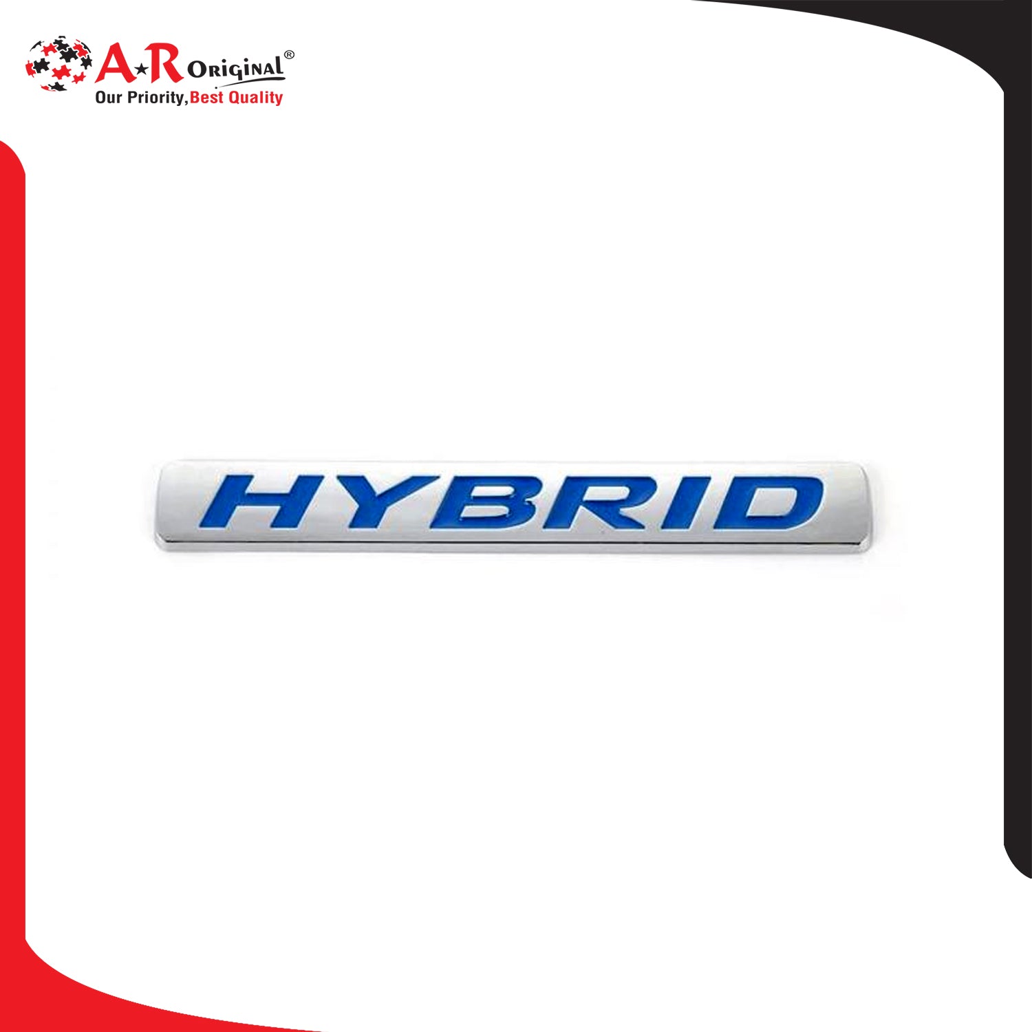 Hybrid Emblem Medium Chrome Blue IP-MT Badge