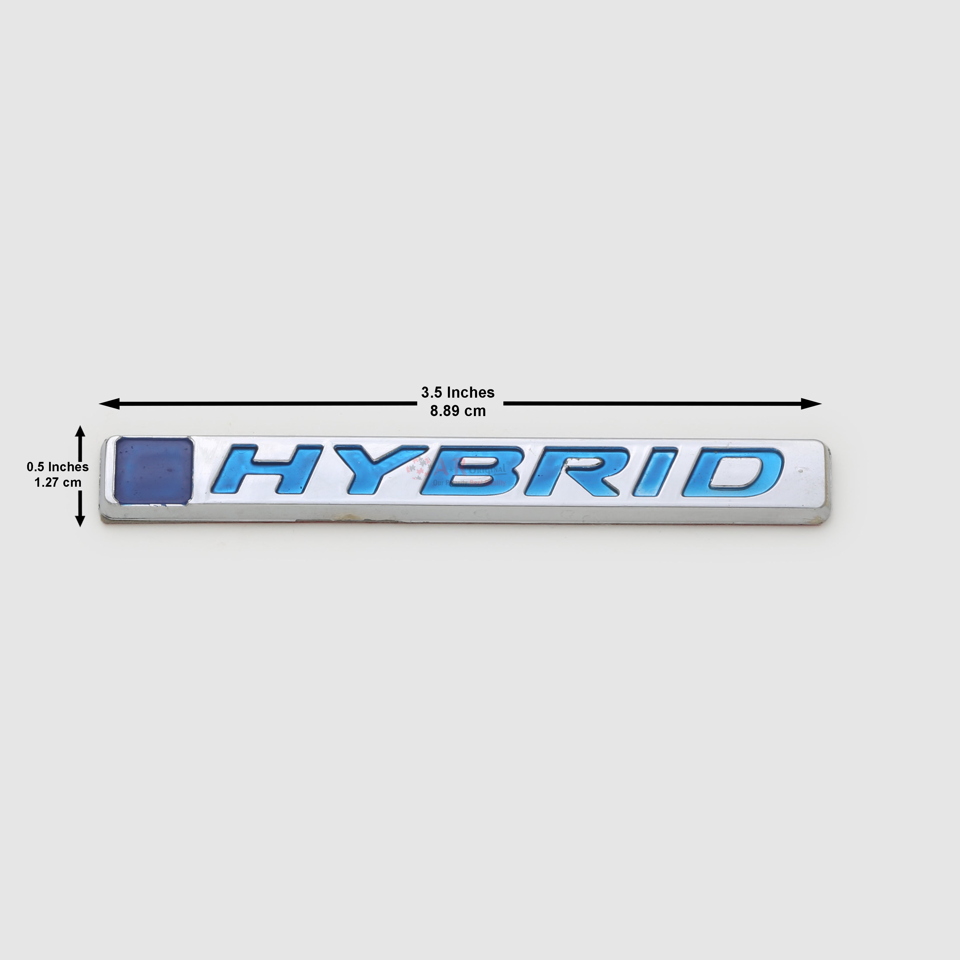 Hybrid Emblem Small 0.5x3.5inch-1.25x9cm Chrome LC Badge