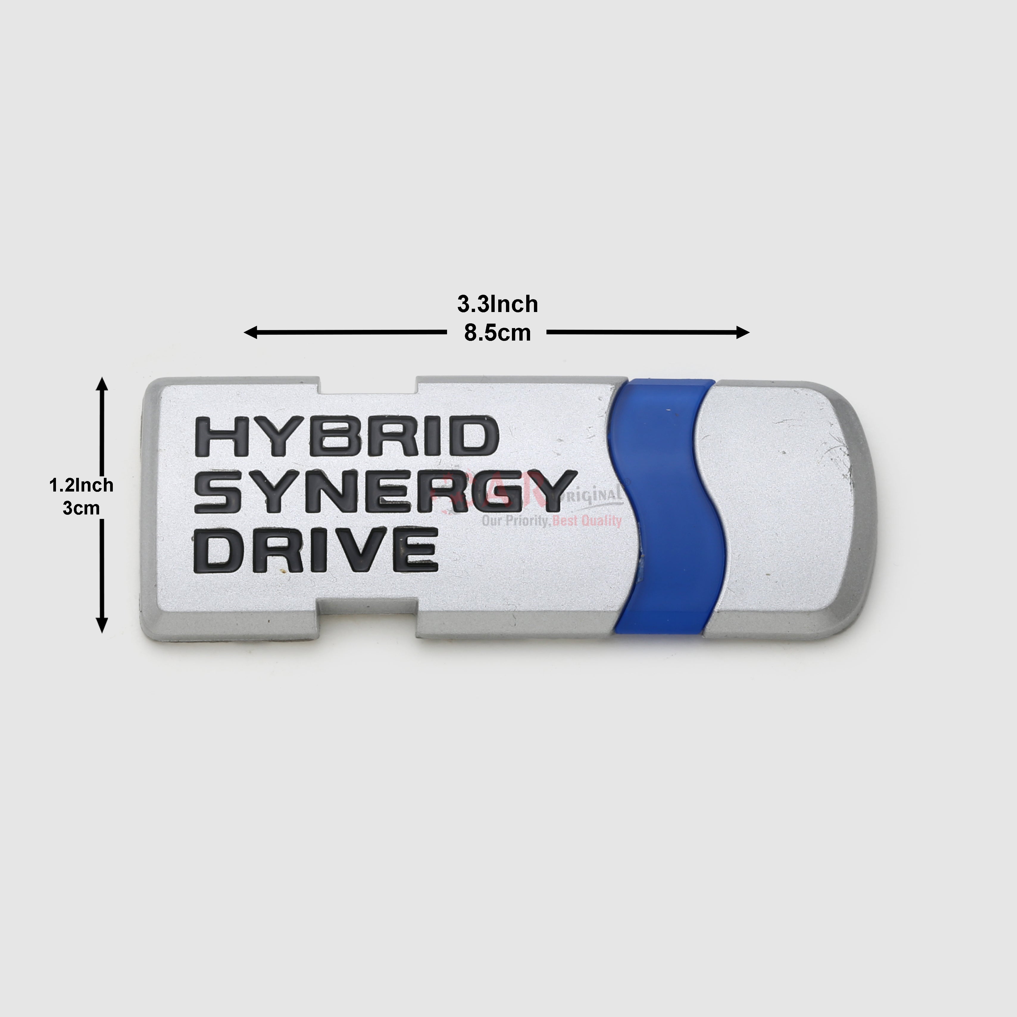 Hybrid Emblem Small 1.2x3.3Inch-3x8.5cm Chrome IP Badge