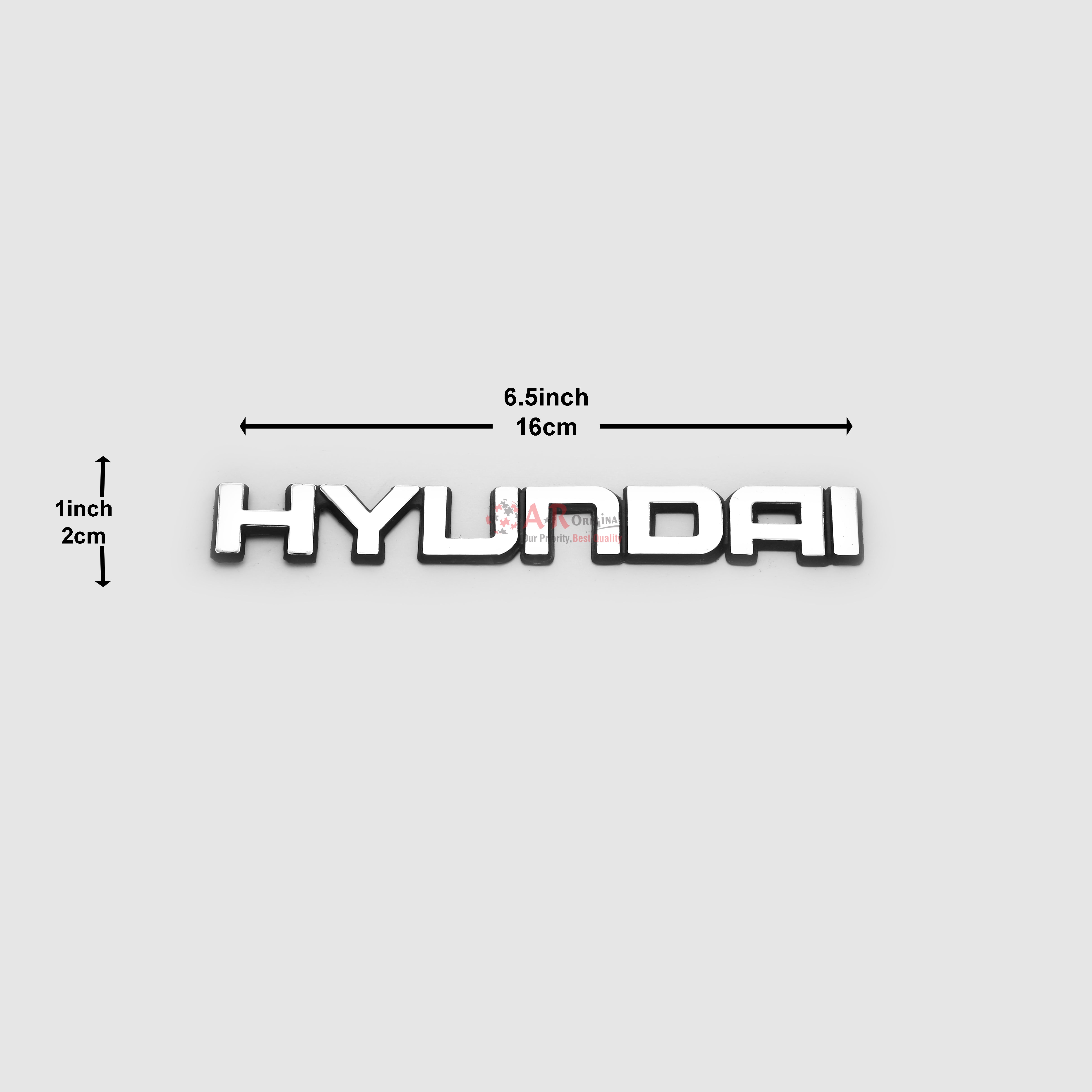 Hyundai Emblem1x6.5inch-2x16cm Black LC Badge