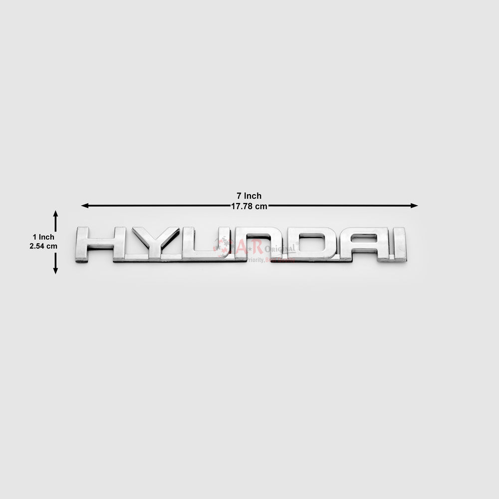 Hyundai Emblem Join Alpha 1x7inch-2.5x17.5cm Chrome IP Badge