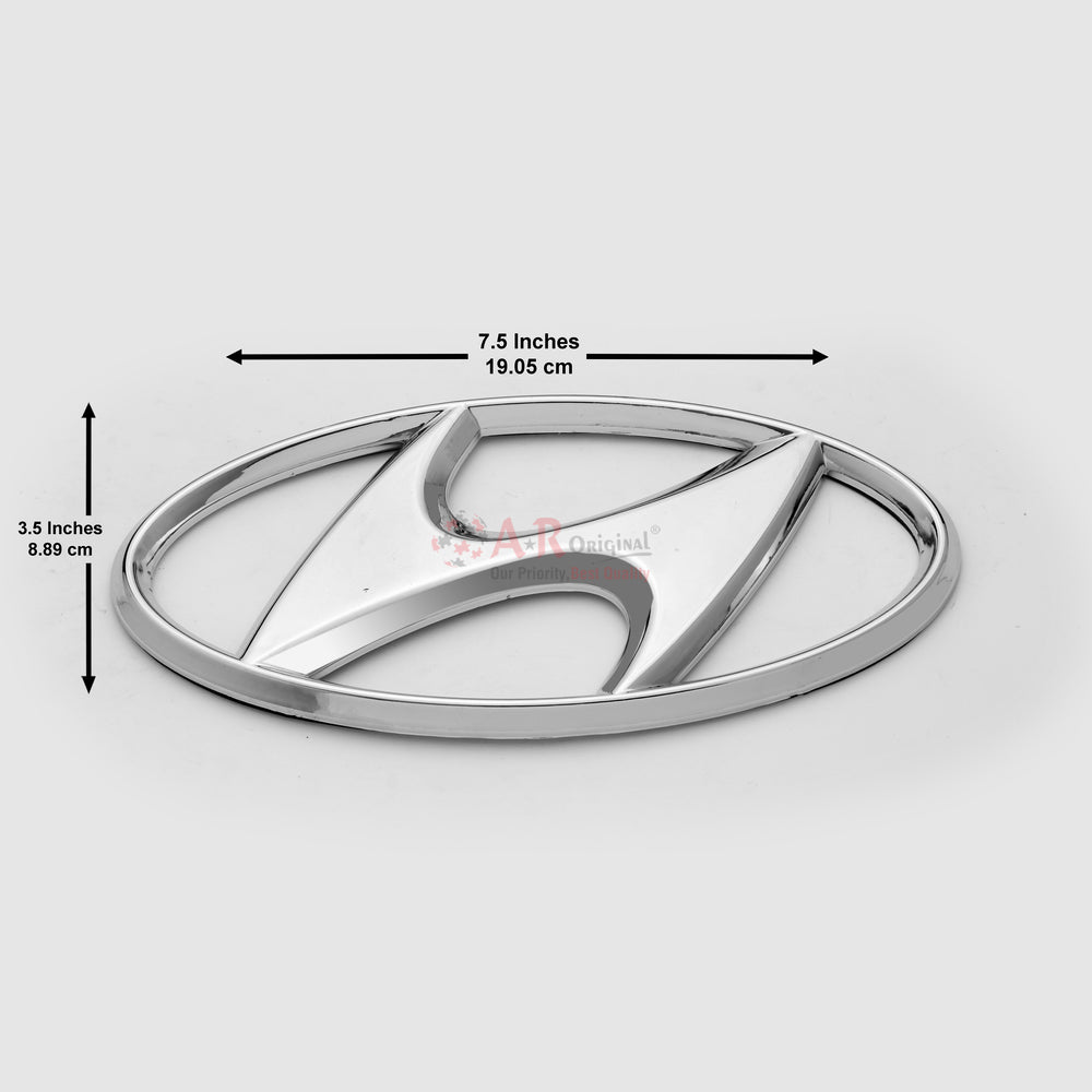 Hyundai Logo Chrome 3.5x7.5inch-9x18cm IP Badge