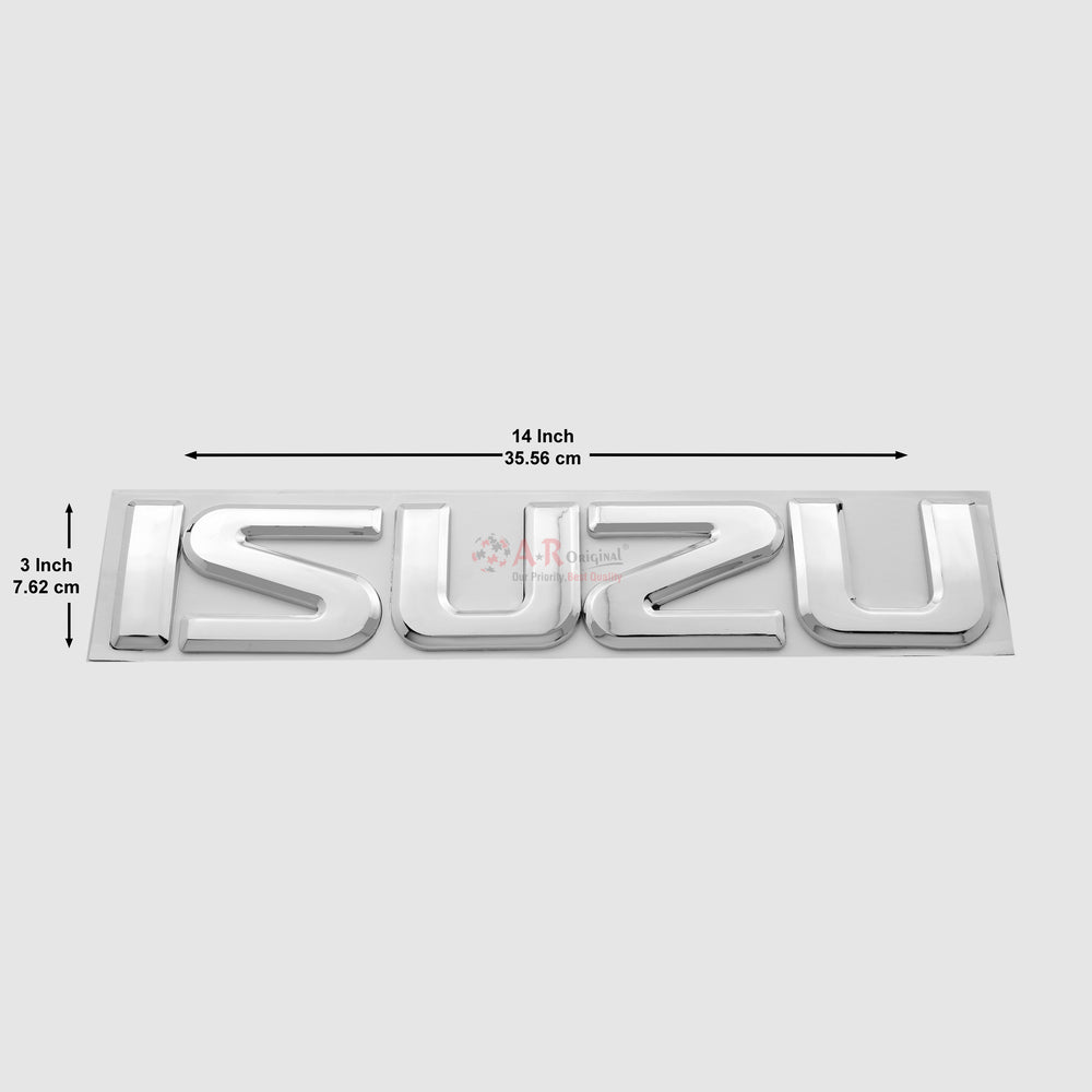 ISUZU Emblem 3x14inch-7.5x35cm Chrome IP Badge