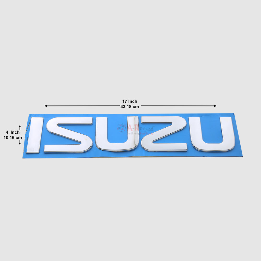 ISUZU Emblem 4x17inch-10x44cm Chrome IP Badge