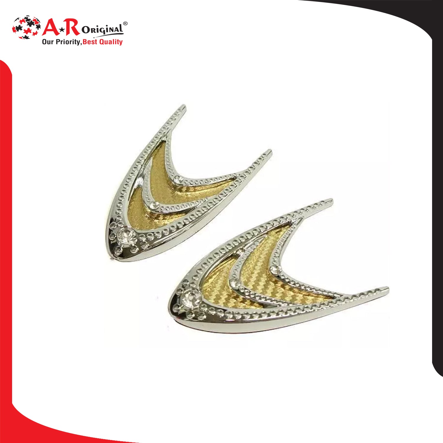 Indicator Cover Chrome Design 2 2pc set IP Badge
