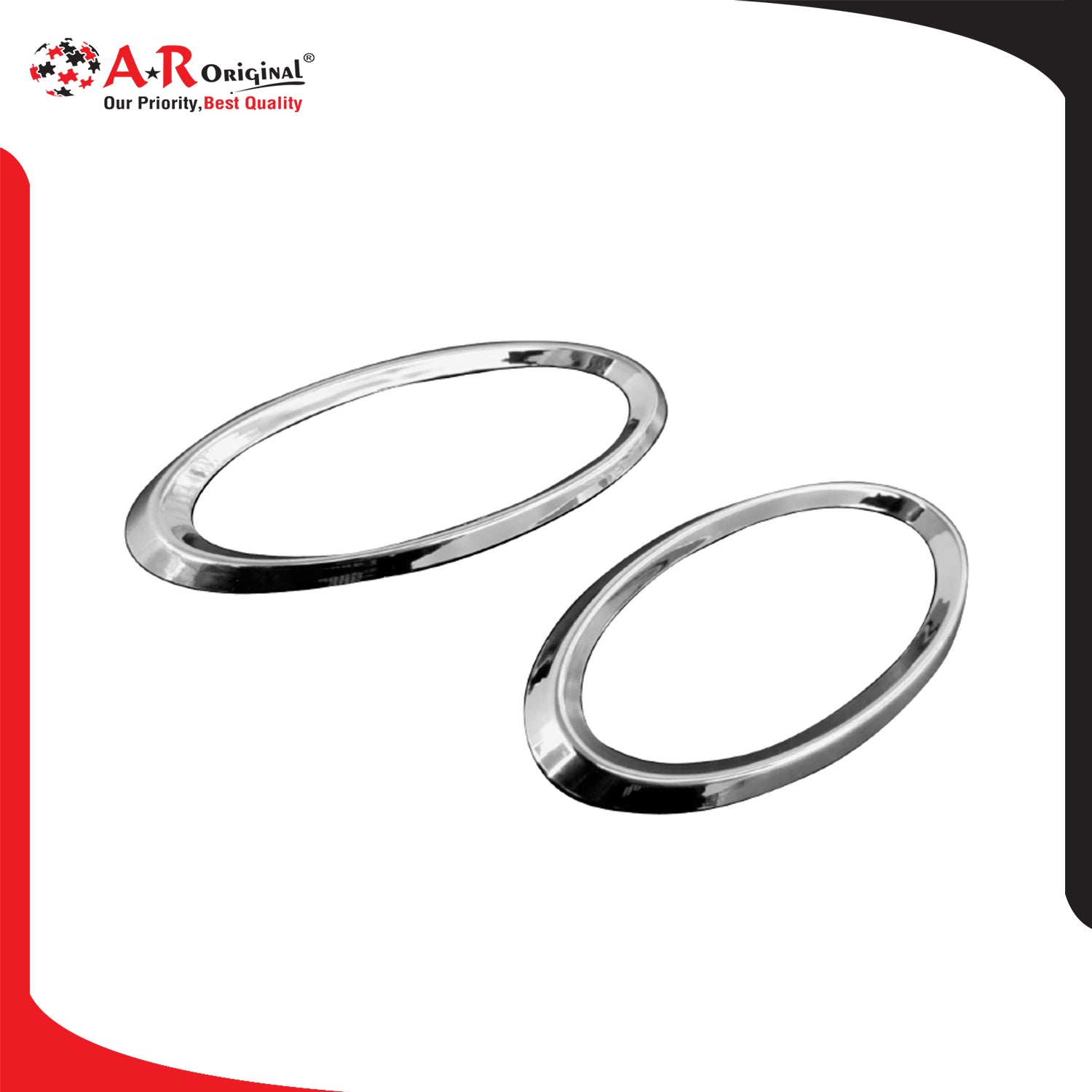 Indicator Covers Oval 2pc set Chrome LC Badge