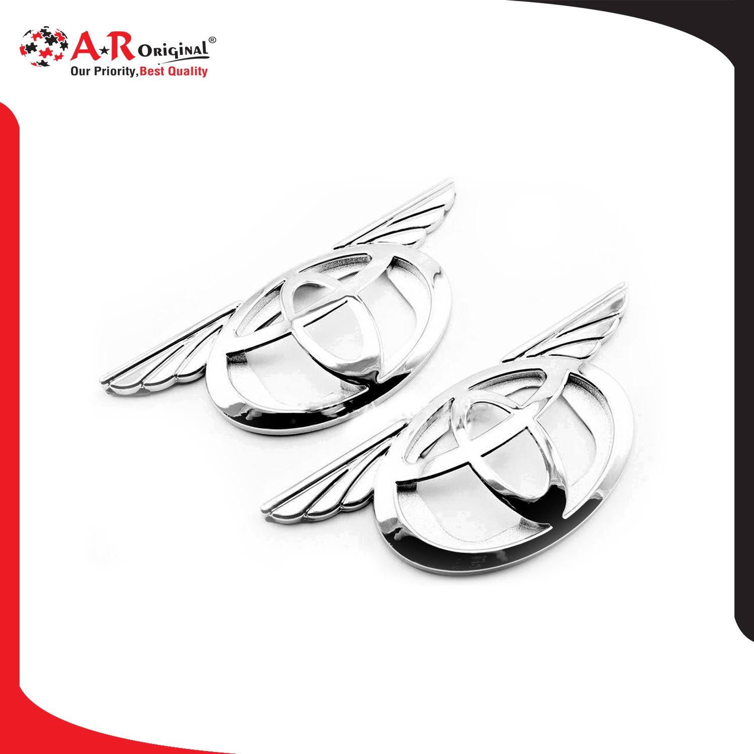 Indicator Covers Toyota 2pc set Chrome LC Badge