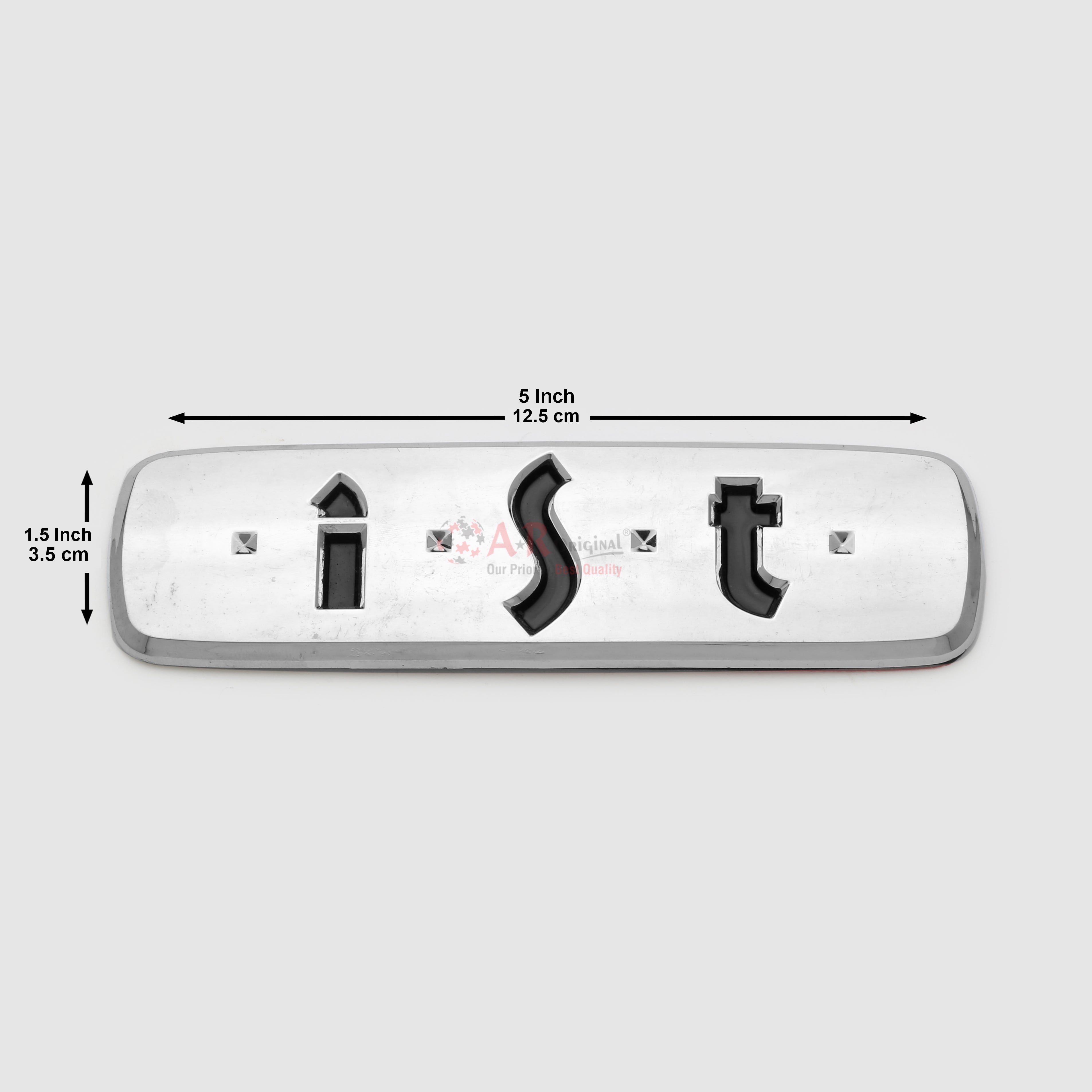 Ist Emblem 1.5x5inch-3x12.5cm Chrome IP Badge