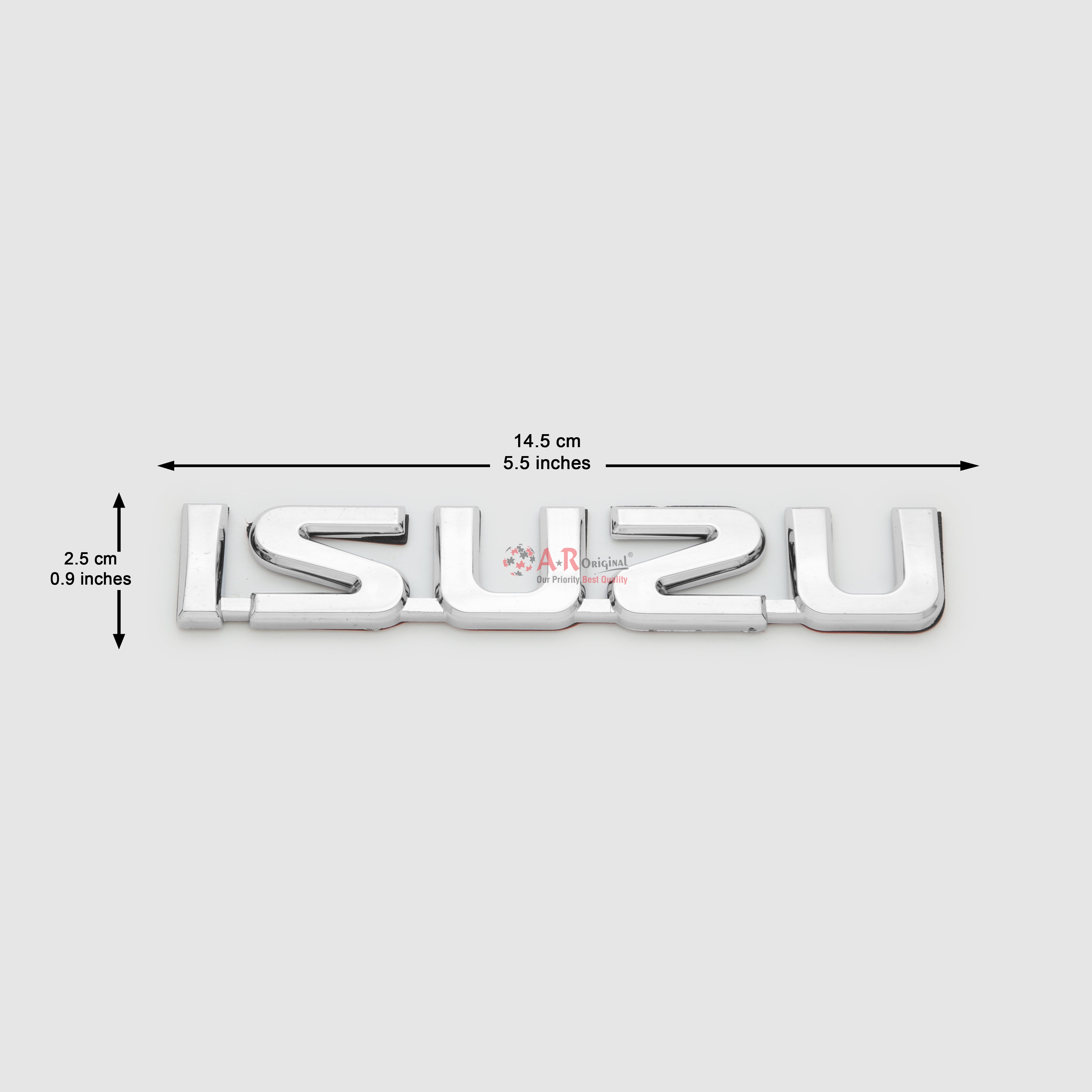 Isuzu Emblem 2.5x14.5cm Chrome IP Badge