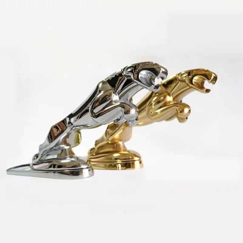 Jaguar Hood Logo Base Bonnet Emblem Movable Spring Heavy Chrome IP Badge