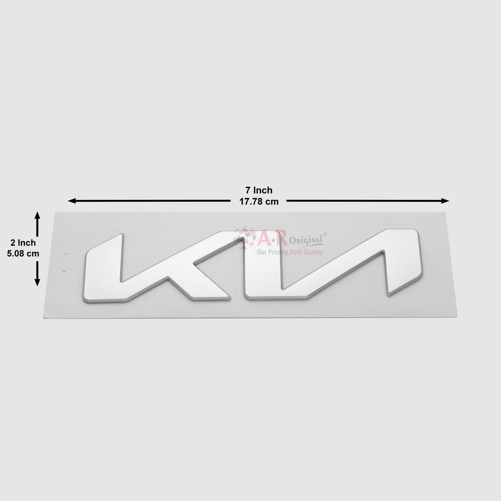 KIA Logo Written Font 2x7inch-5x17cm Chrome IP Badge