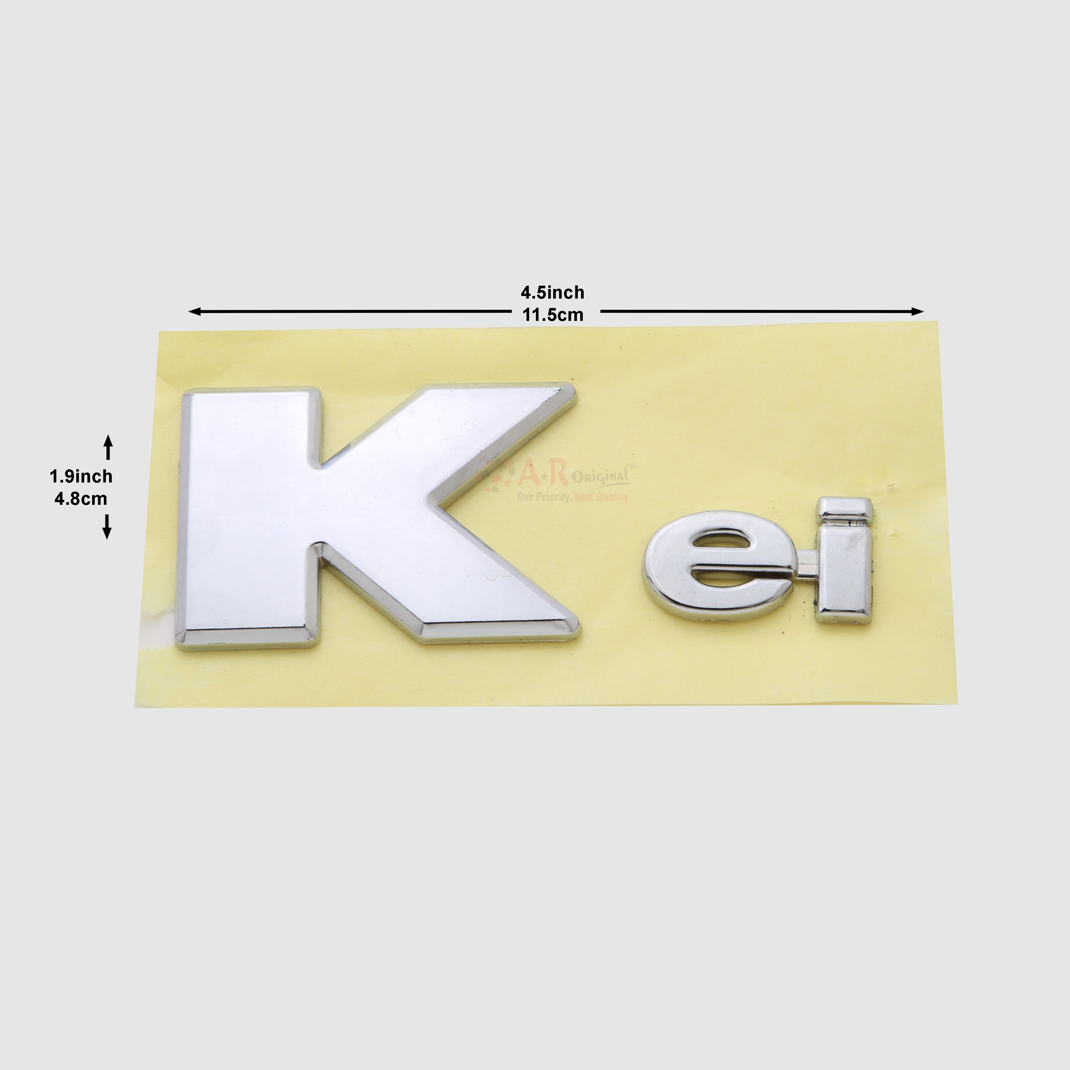 Kei Emblem 2x5inch-5x11.5cm Chrome LC Badge