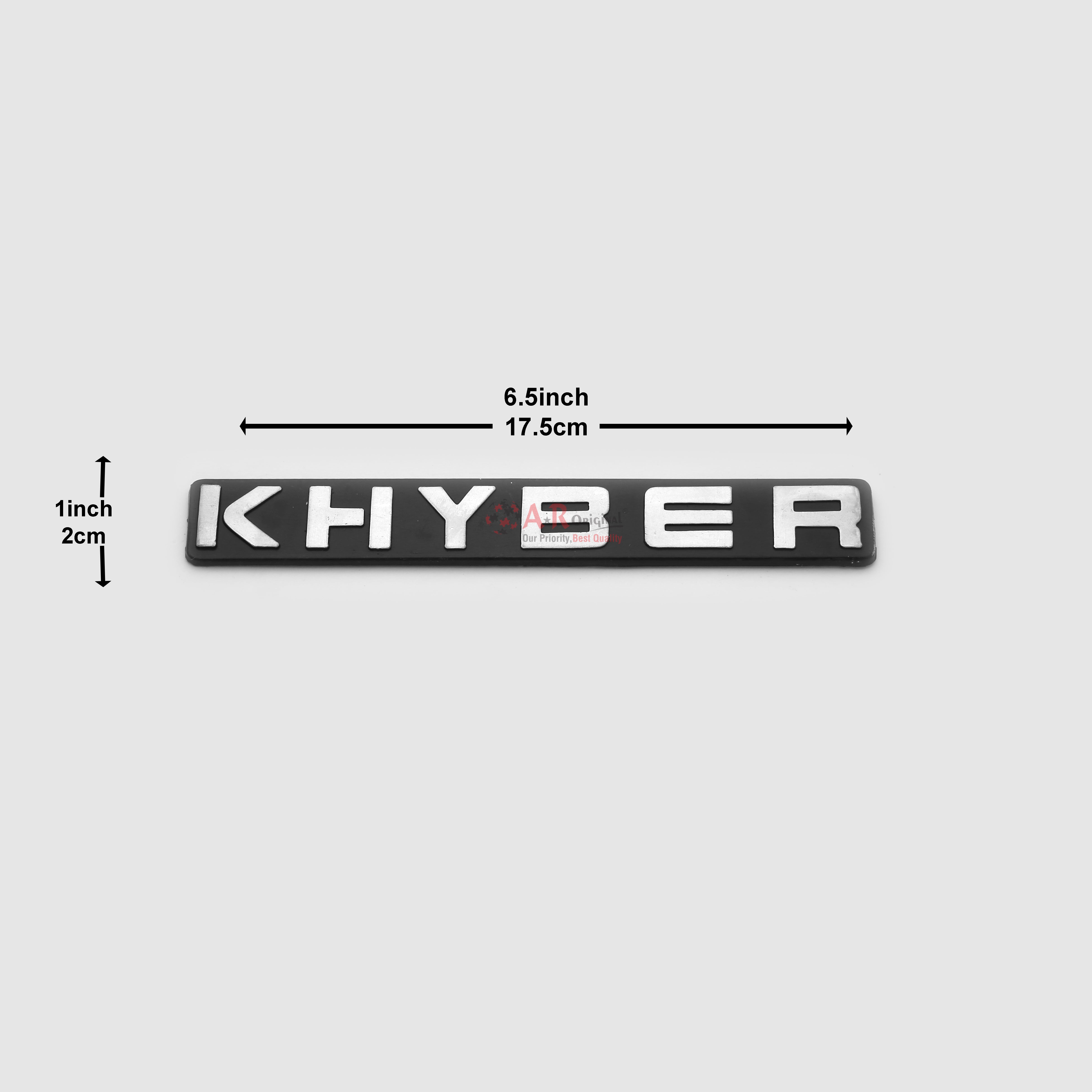 Khyber Emblem1x6.5inch-2x17cm Black LC Badge