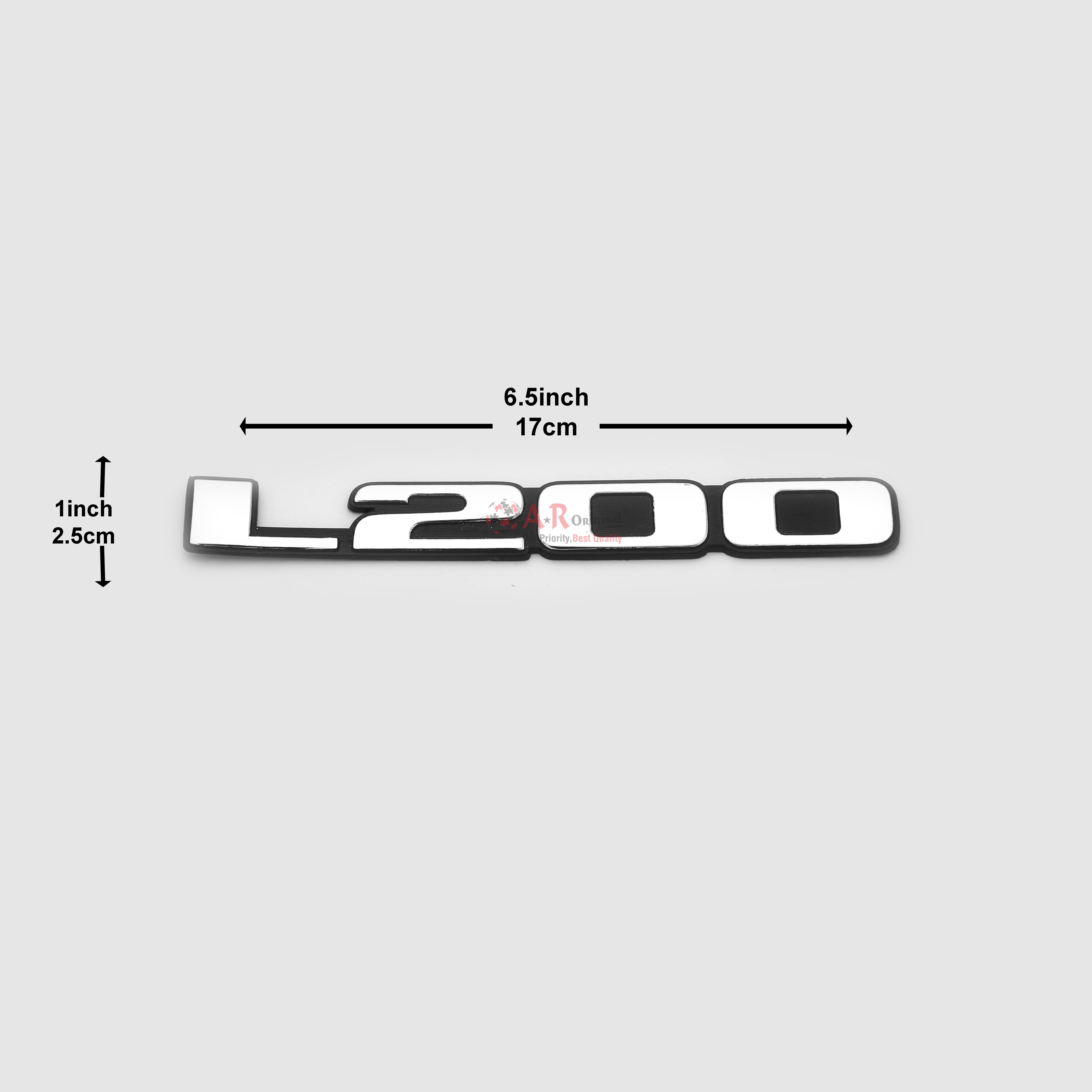 L200 Emblem 1x6.6inch-2.5x17cm Black LC Badge