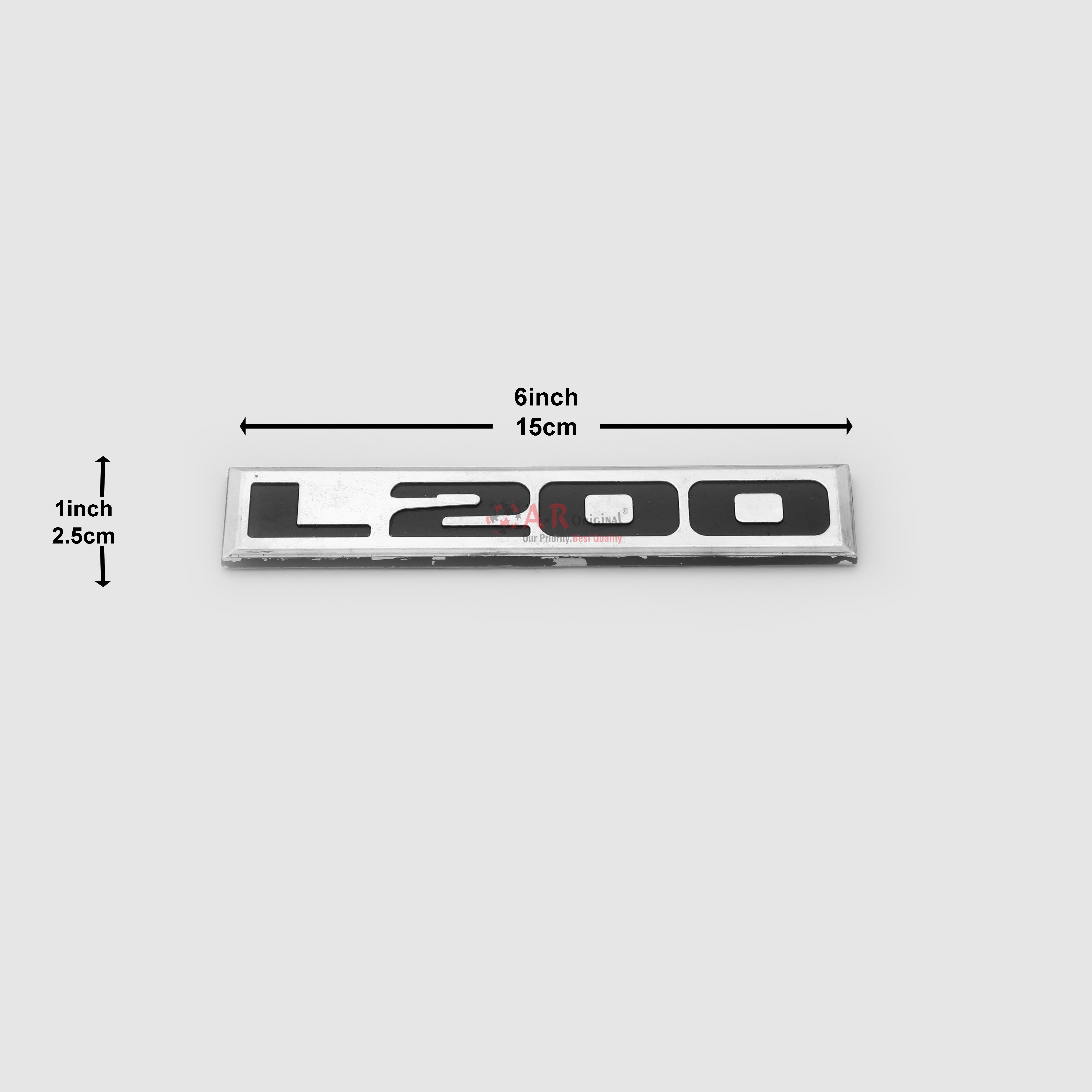 L200 Emblem 1x6inch-2.5x15cm Black LC Badge
