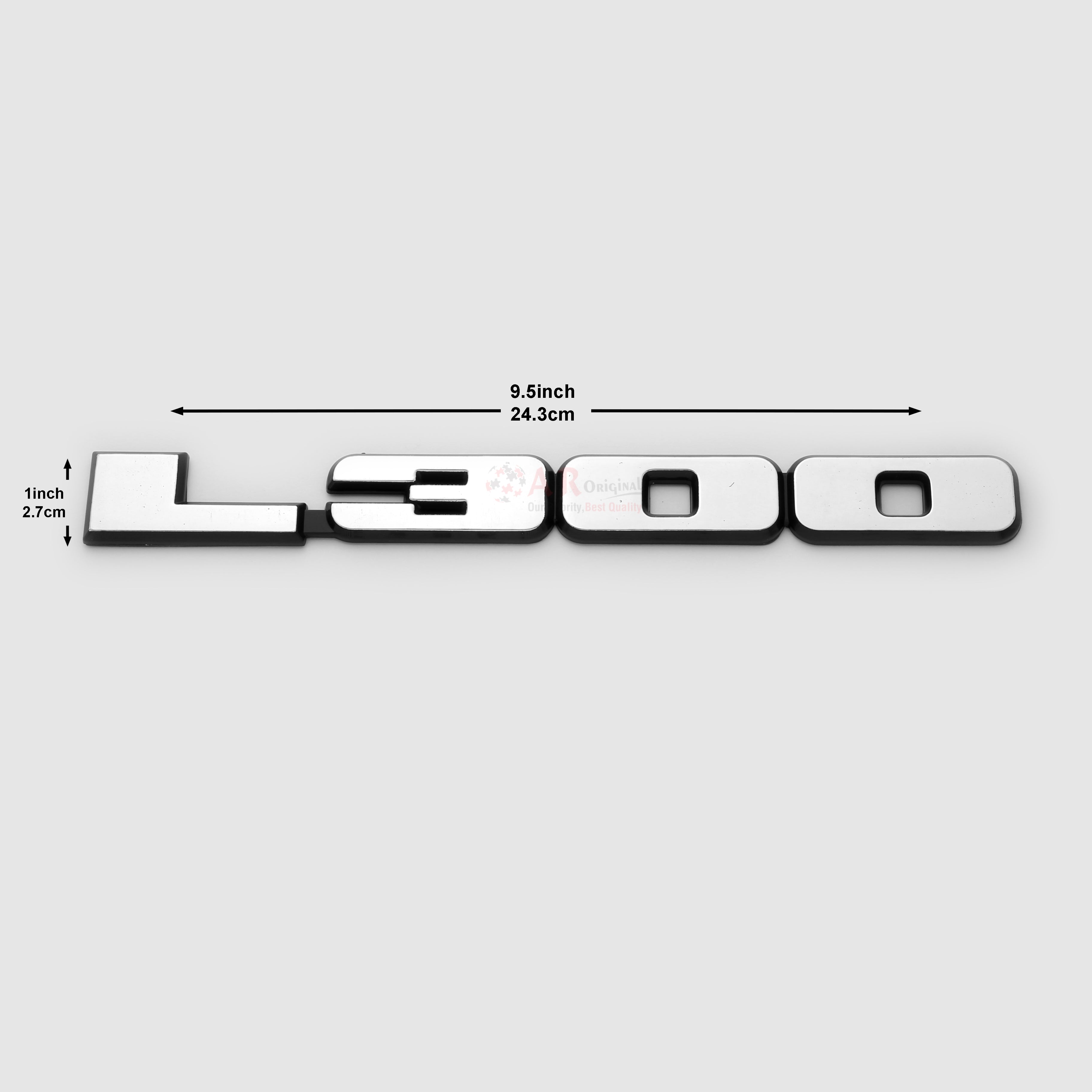 L300 Emblem 1x9.5inch-2.5x24cm Black Chrome IP Badge
