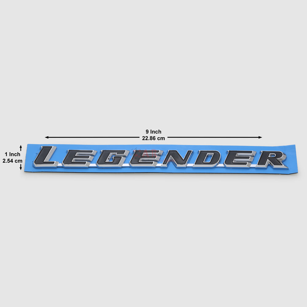 LEGENDER Emblem 1x9inch-2.5x22cm Black Chrome IP Badge