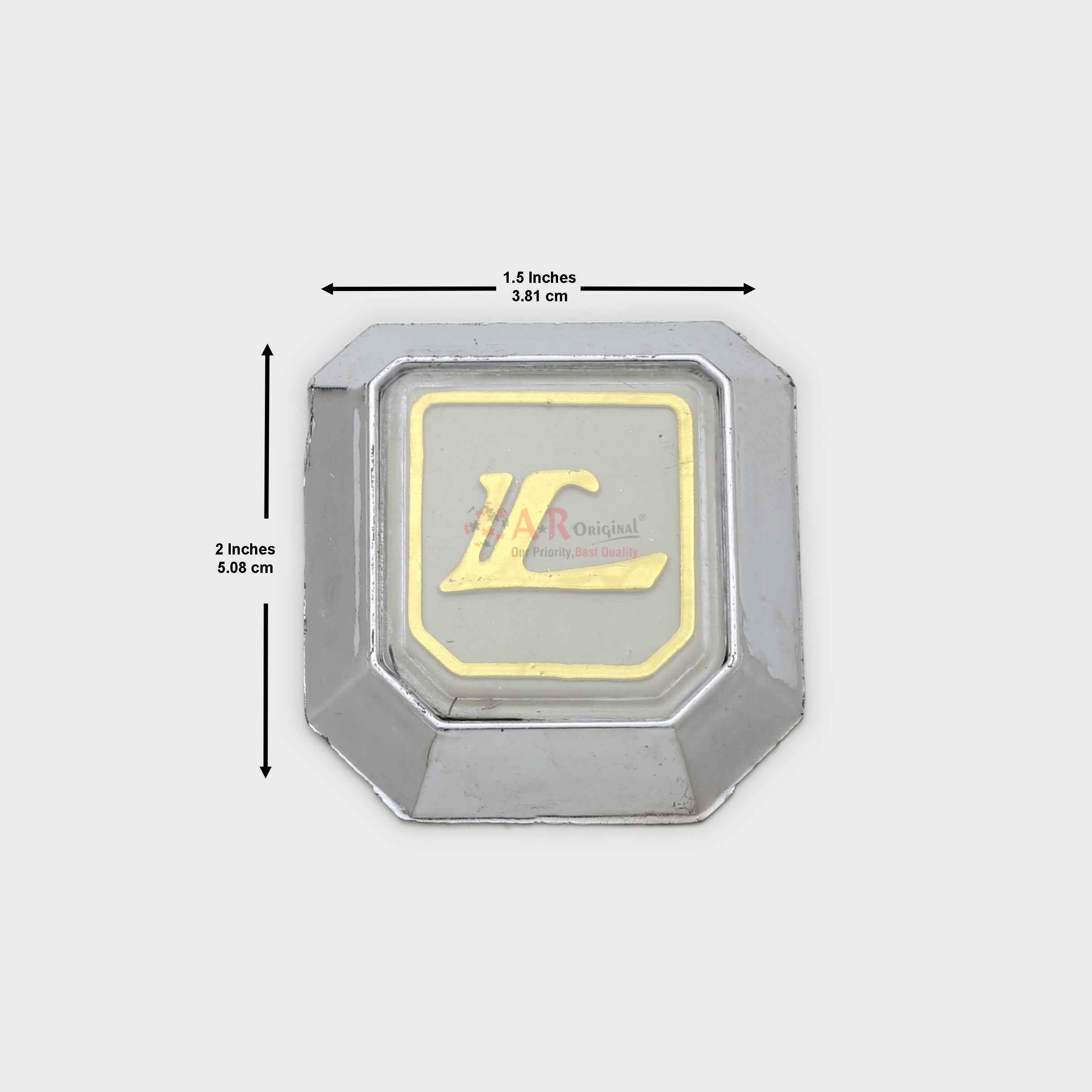 L Emblem 1.5x2inch-3x5cm Gold Chrome (Toyota Sprinter) LC Badge