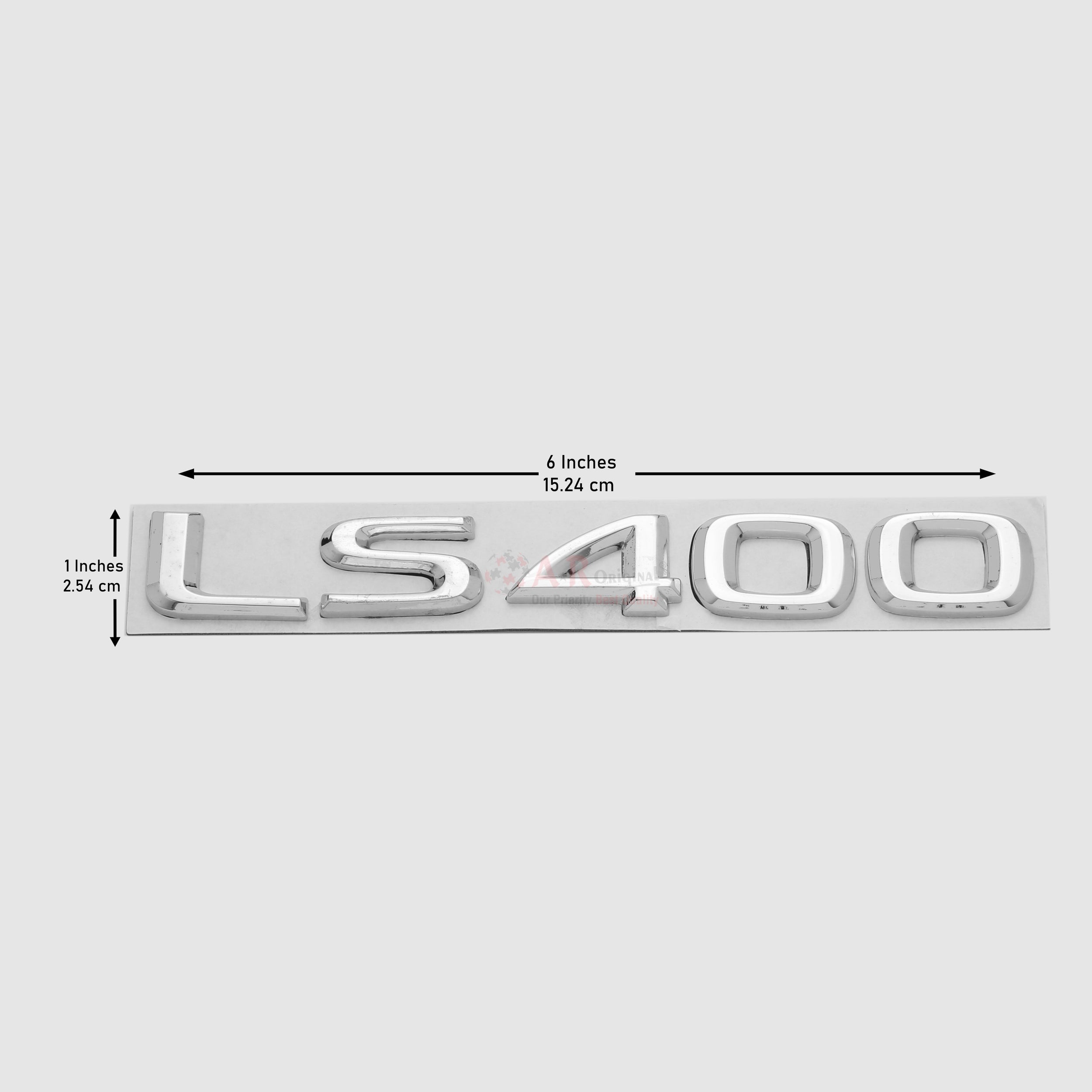LS400 Lexus 1x6inch-2.5x15.5cm Chrome IP Badge