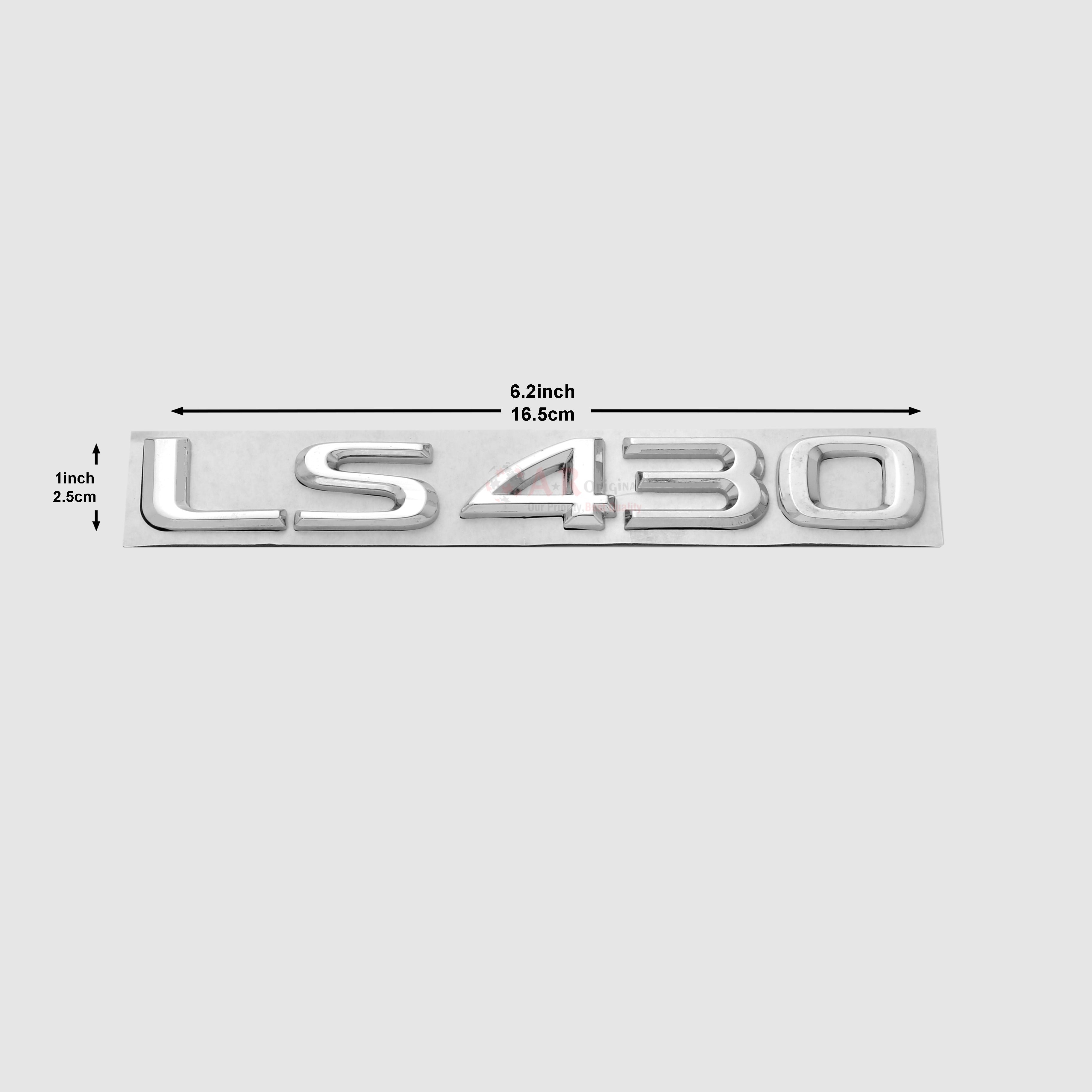 LS430 Lexus 1x6inch-2.5x15.5cm Chrome IP Badge