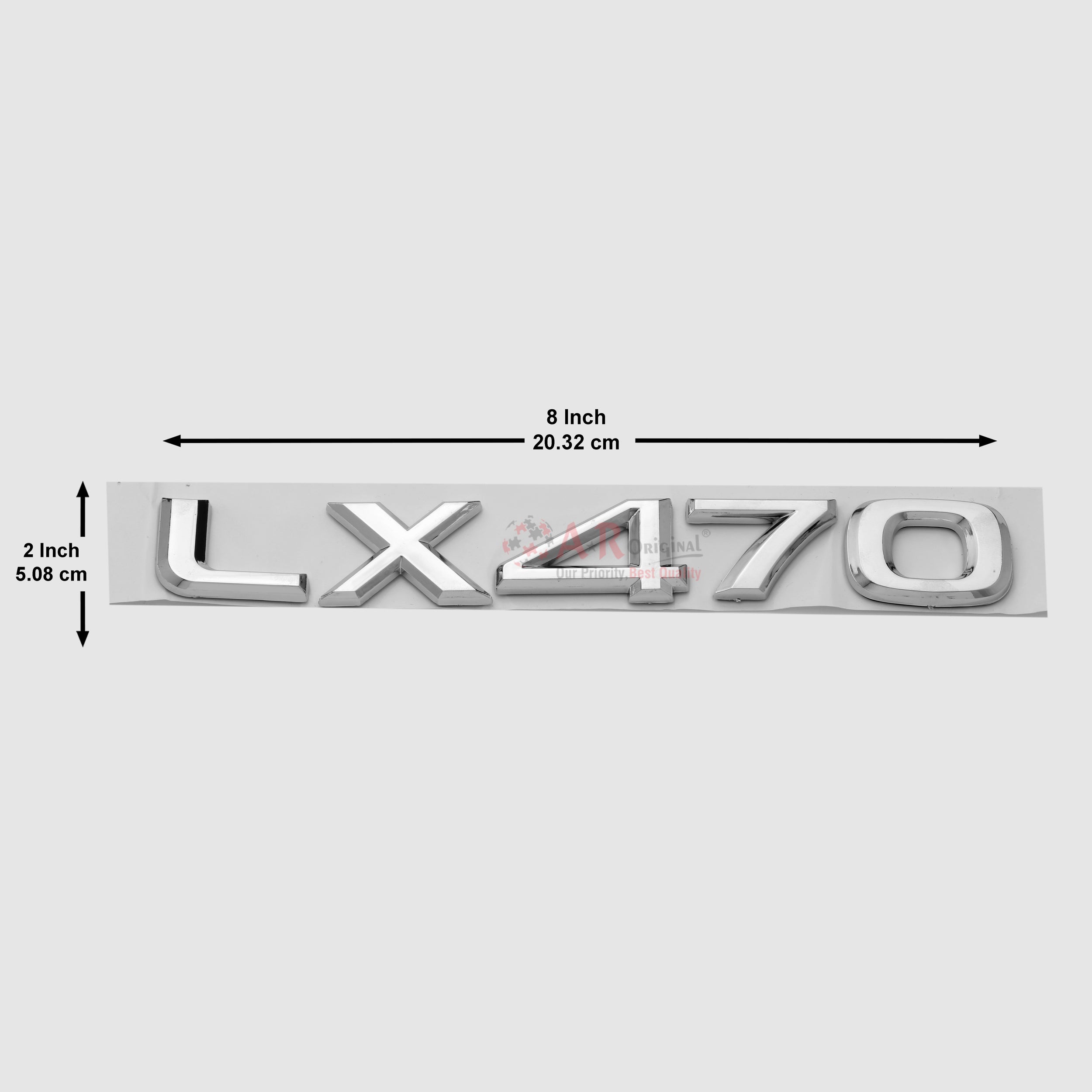 LX470 Emblem Lexus 1x8inch-5x19cm Chrome IP Badge
