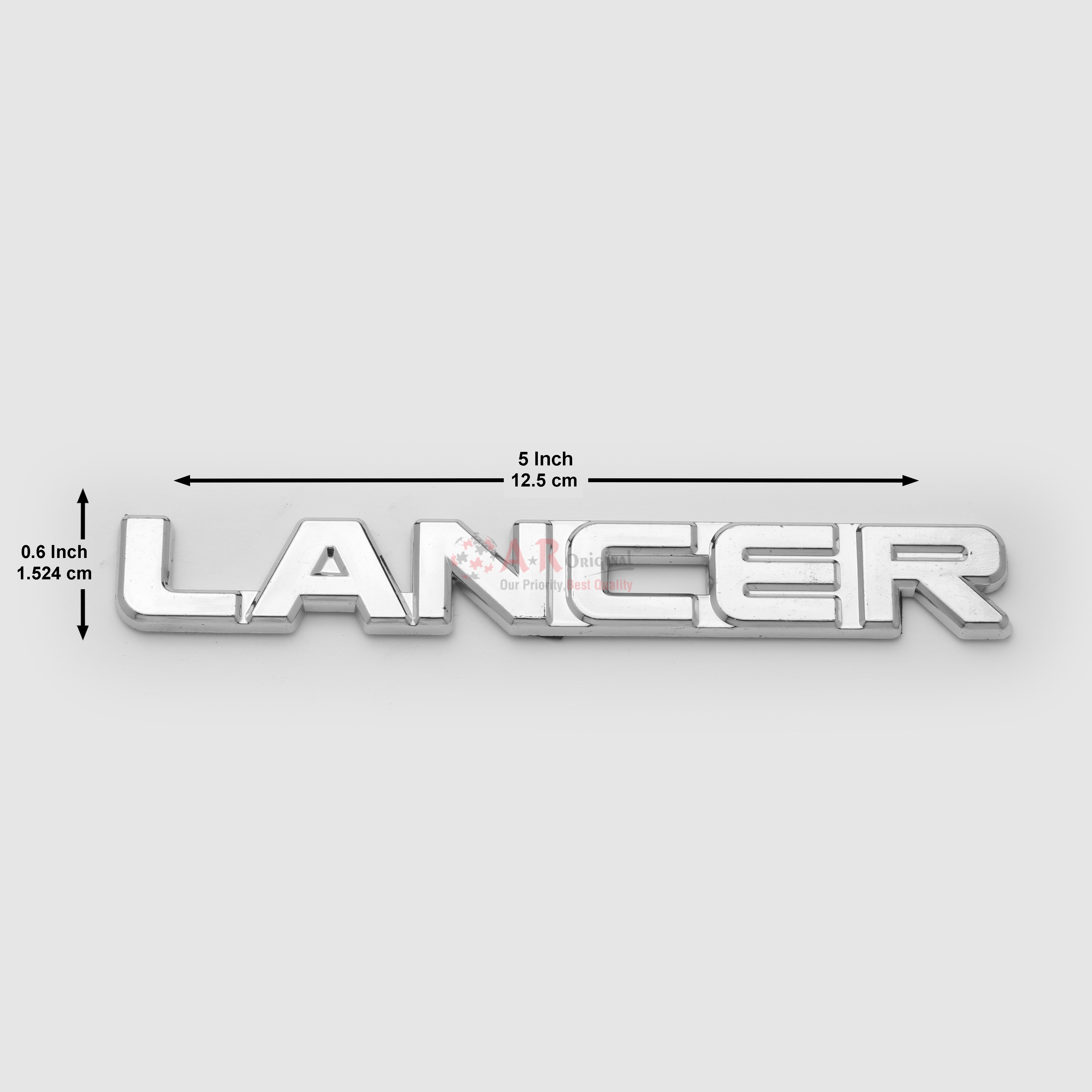 Lancer Emblem Old Medium 0.6x5inch-1.5x12.5cm Chrome LC Badge