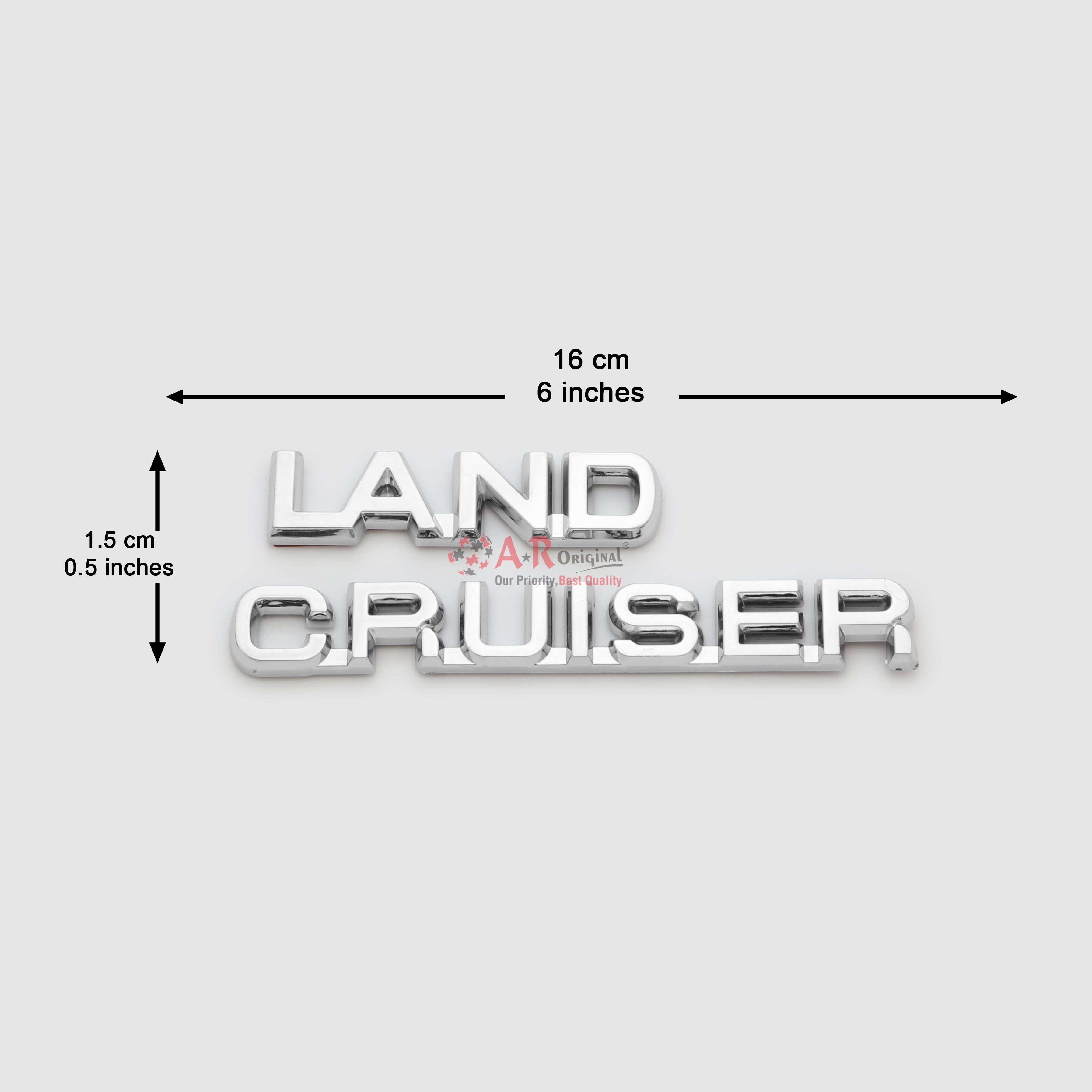 Land Cruiser 1.5x16cm Chrome IP Badge