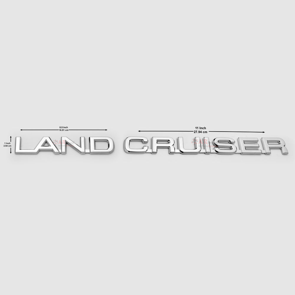 Land Cruiser Emblem 1.25x17.5inch-2.7x45cm Chrome IP Badge