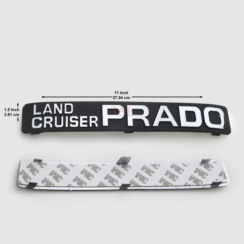 LandCruiser Emblem 1.5x11inch-3.5x28cm Rear Clip Black Chrome IP Badge