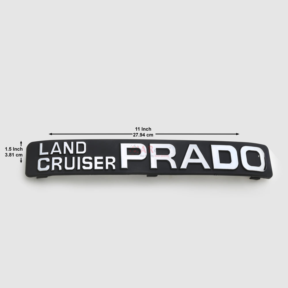 LandCruiser Emblem 1.5x11inch-3.5x28cm Rear Clip Black Chrome IP Badge