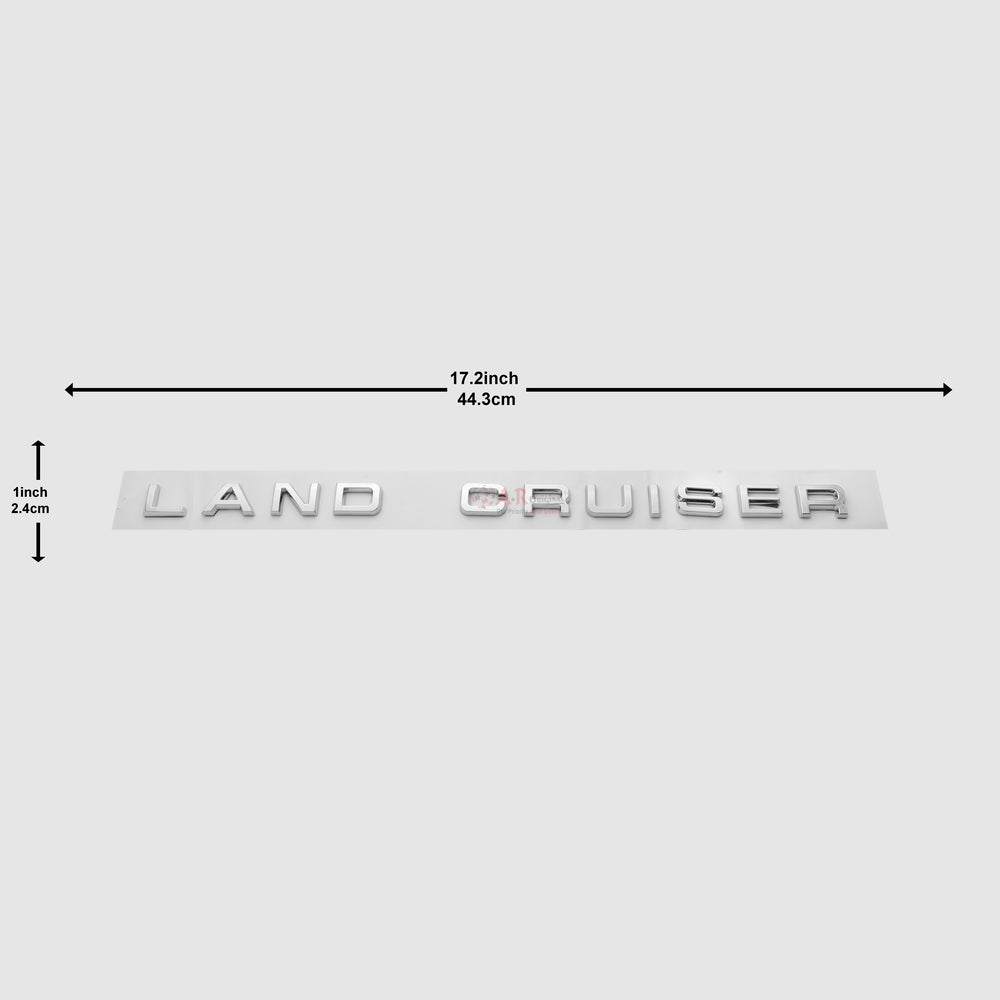Land Cruiser Emblem 1x17inch-2.5x44cm Chrome IP Badge
