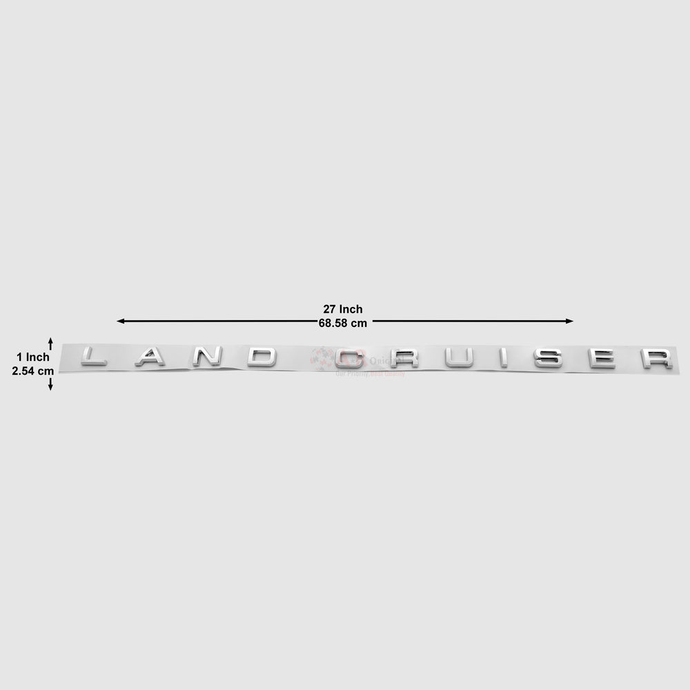 Land Cruiser Emblem 1x27inch-2.5x69cm Chrome IP Badge