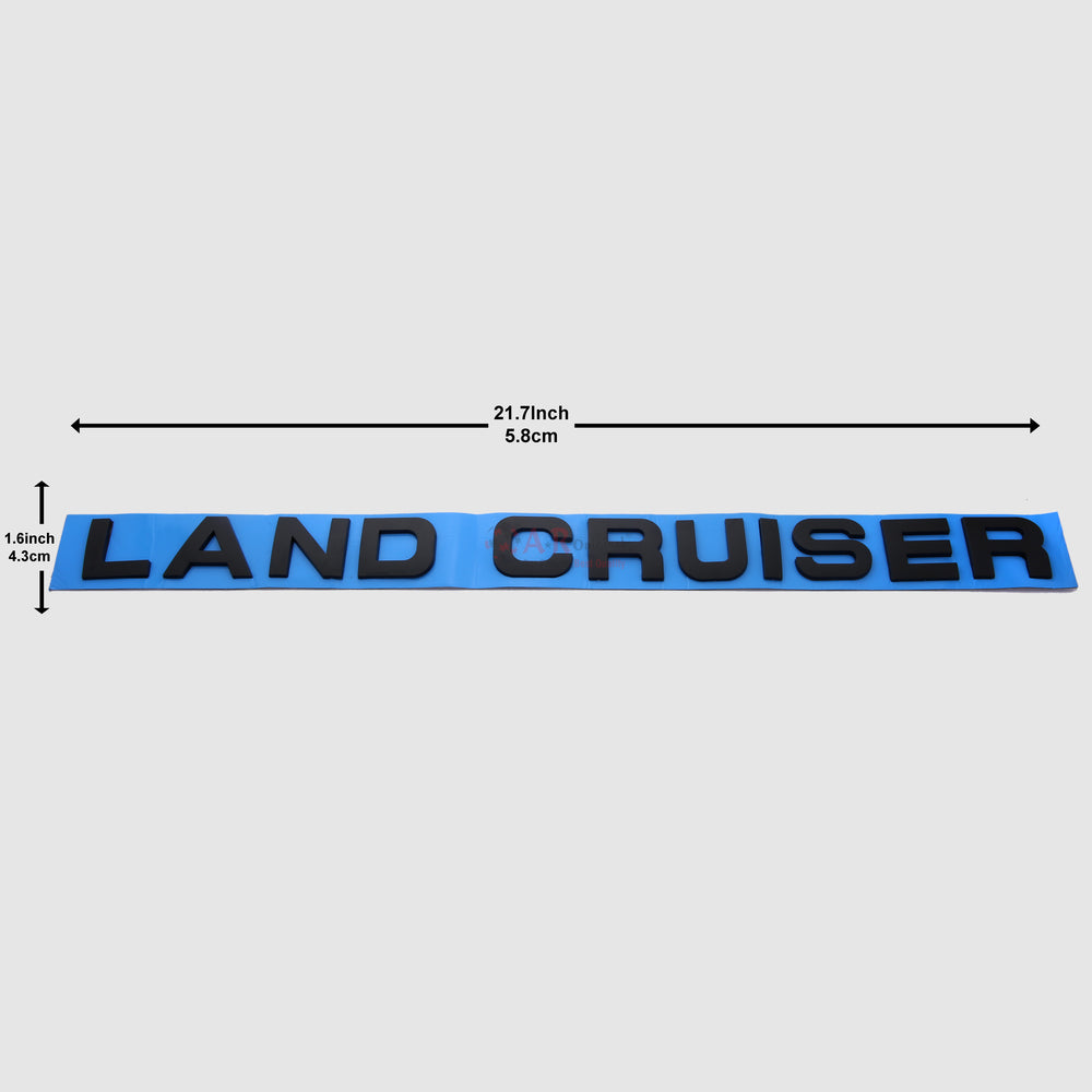 Land Cruiser Emblem 2x22inch-4.3x58cm Black IP Badge