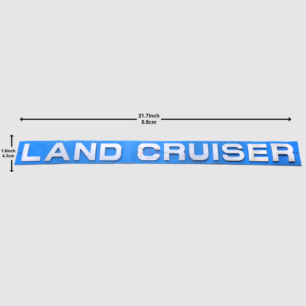 Land Cruiser Emblem 2x22inch-4.3x58cm Chrome IP Badge