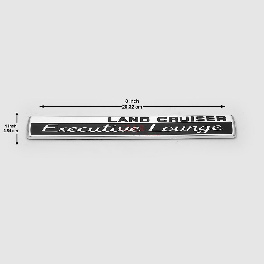 Land Cruiser Executive Lounge Emblem 1x8inch-2.5x20cm Chrome IP Badge