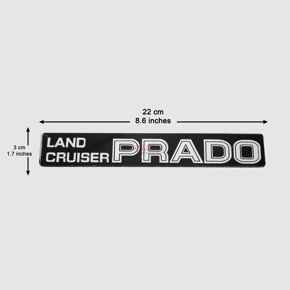 Land Cruiser Prado Emblem 3x22cm Black Acrylic Coat LC Badge