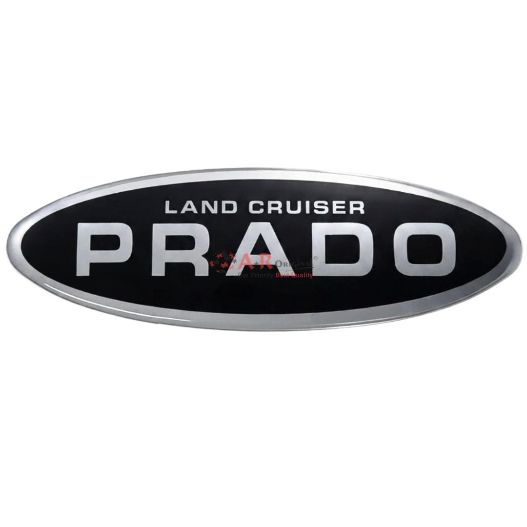 Land Cruiser Prado Oval Black Coating Sticker 8.2x25cm IP Badge