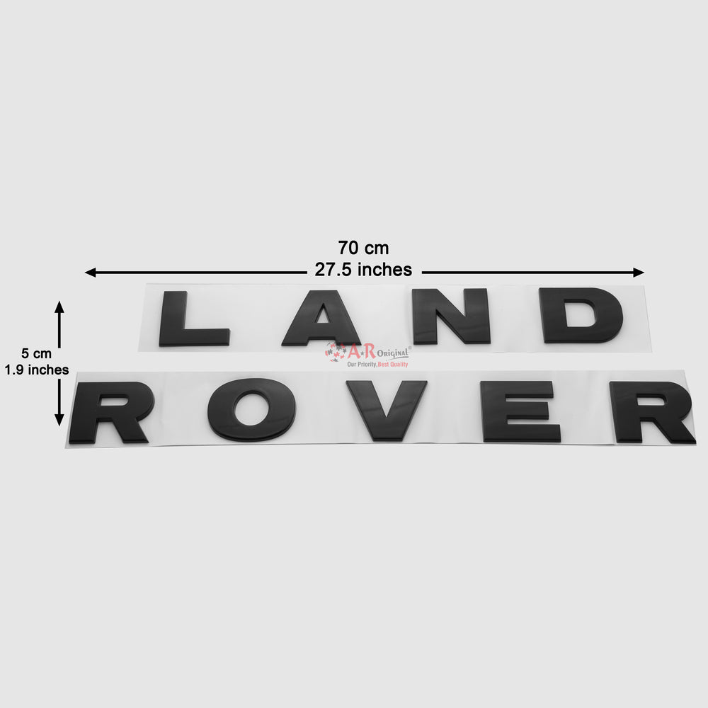 Land Rover Emblem 5x70cm Black Chrome IP Badge