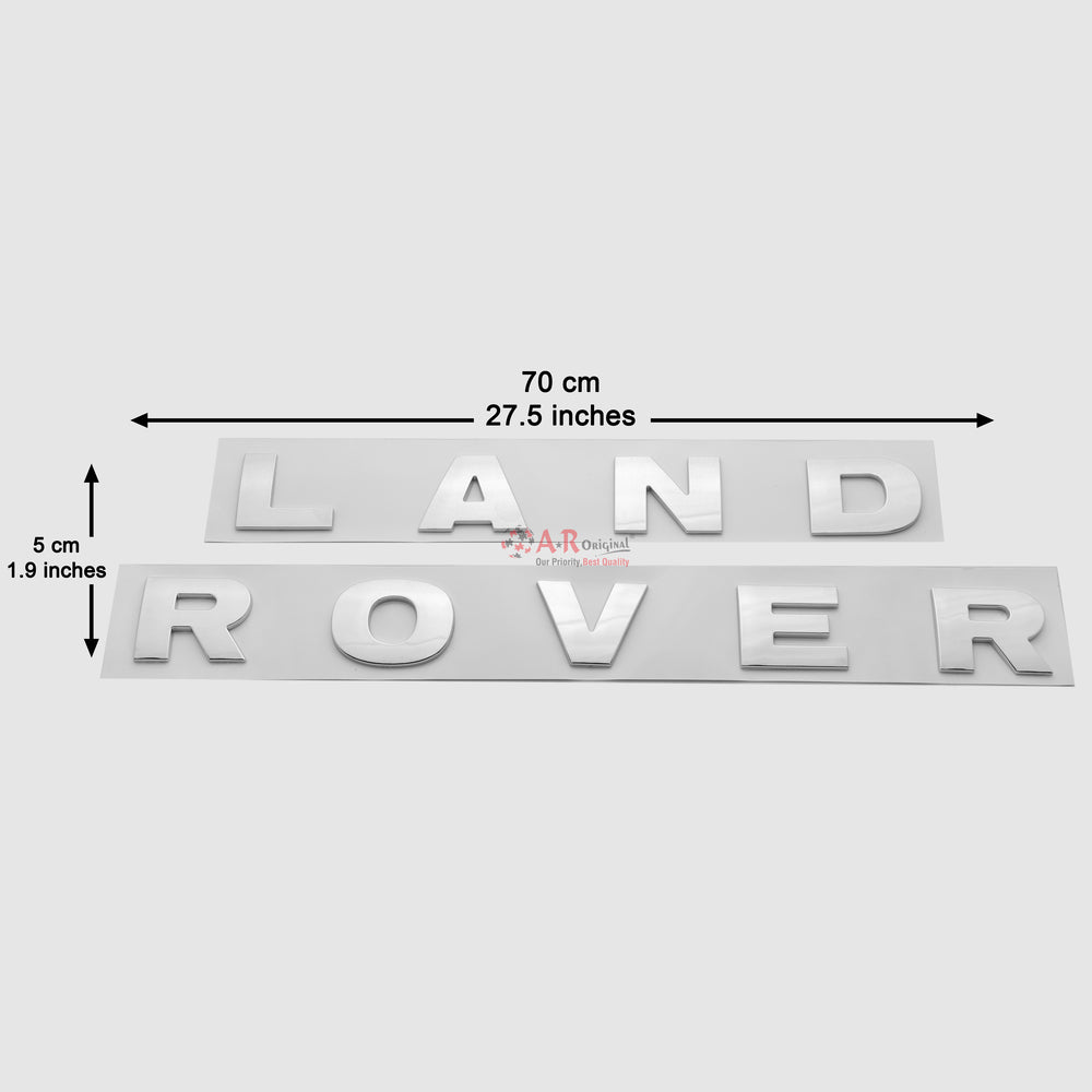 Land Rover Emblem 5x70cm Silver Chrome IP Badge