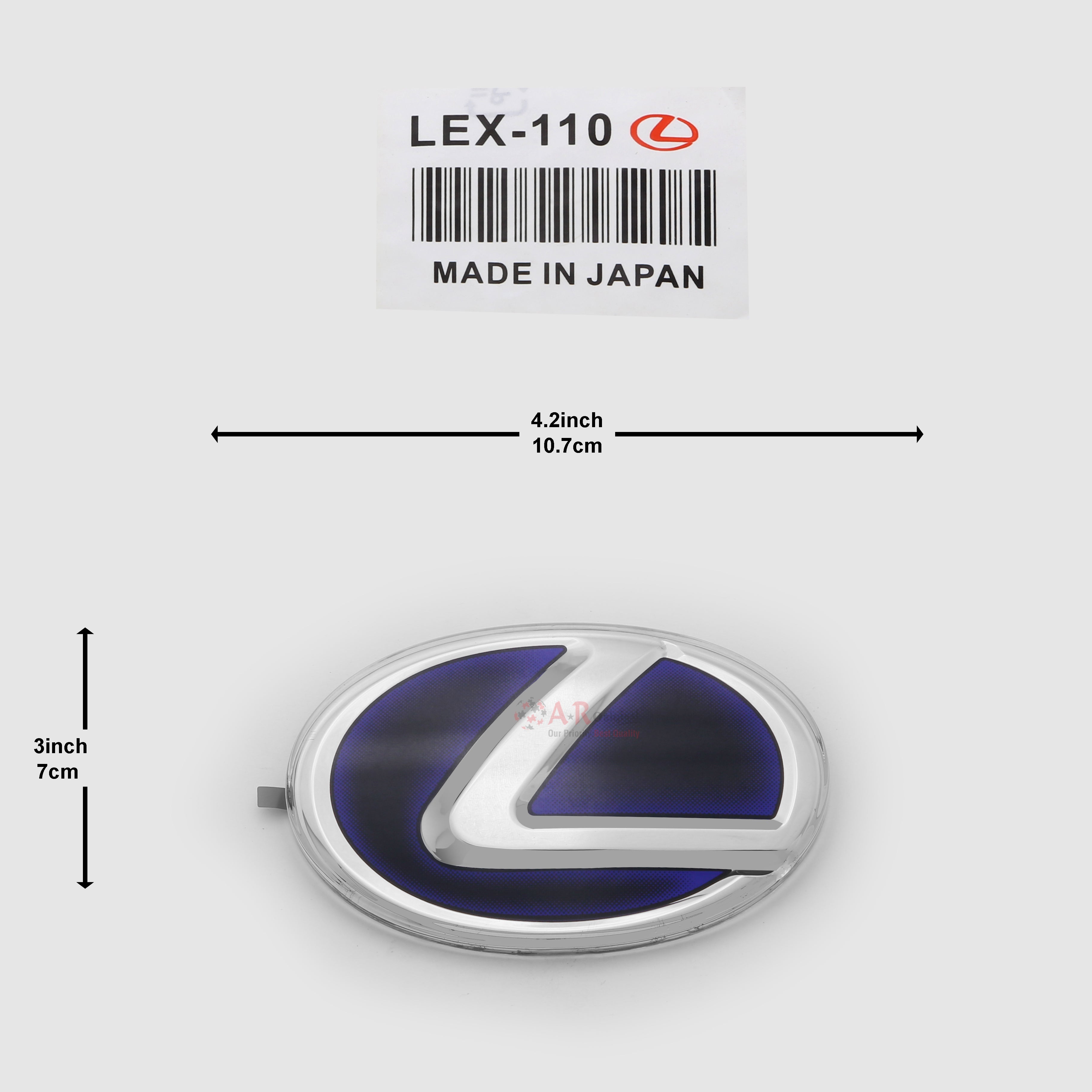 Lexus Logo Glass A' 110mm 4.2inch,10.7cm-3inch,7cm Hybrid Style IP Badge