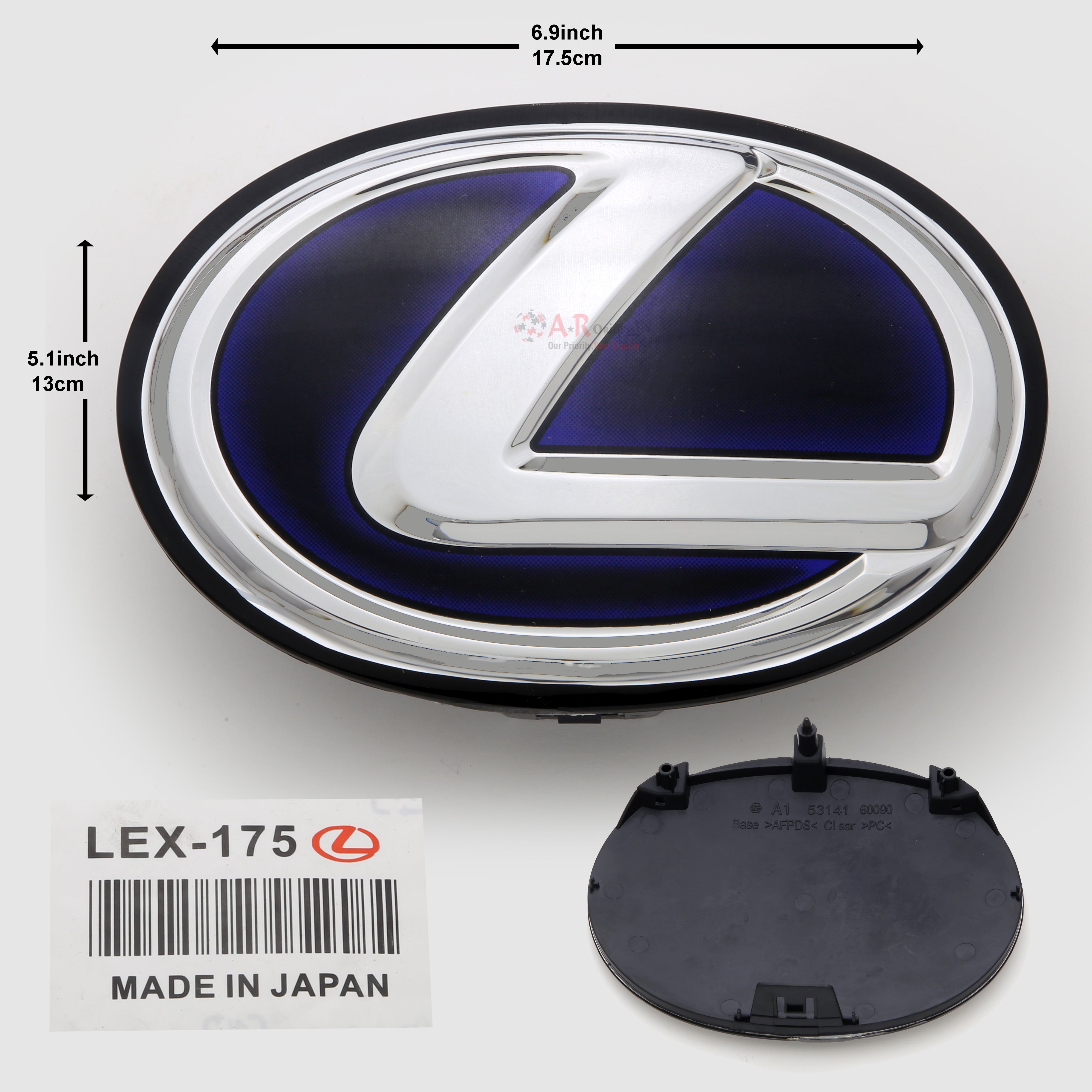 Lexus Logo Glass A' 175mm 6.9inch,17.5cm-5.1inch,13cm Hybrid Style IP Badge