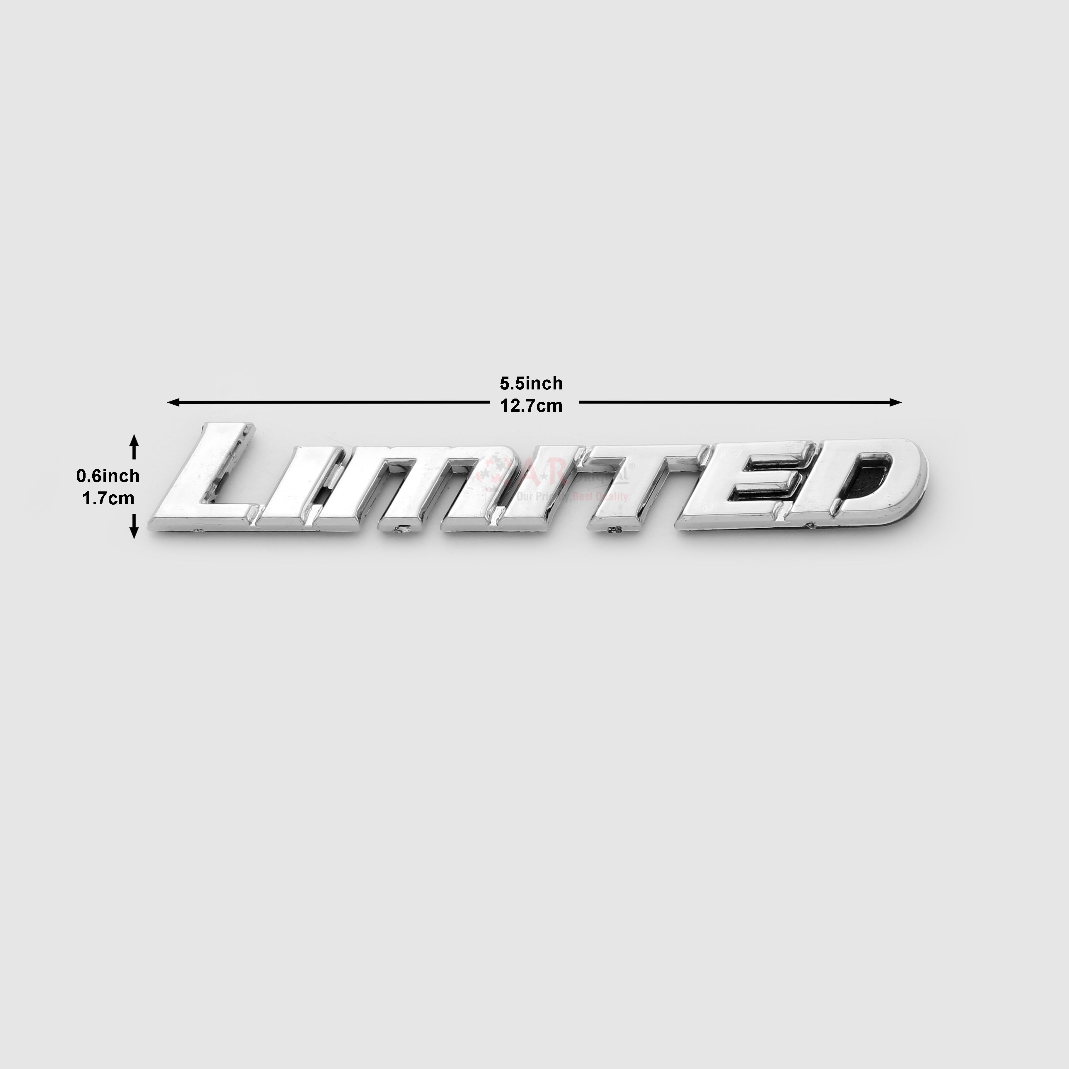 Limited Emblem 0.6x5.5inch-1.5x13cm Small Chrome IP Badge