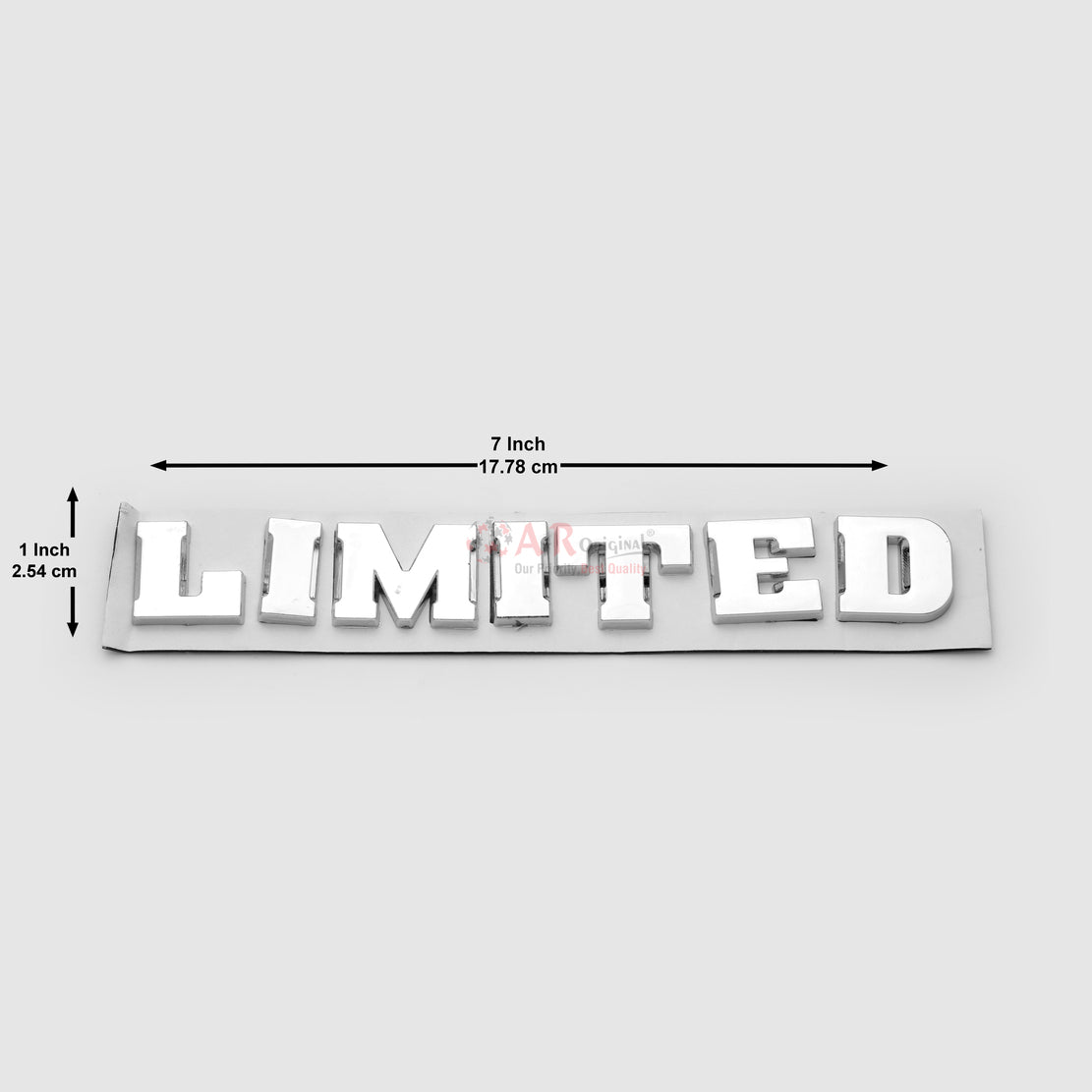 Limited Emblem 1.25x7inch-2.5x17.5cm Separate Alpha Chrome IP Badge