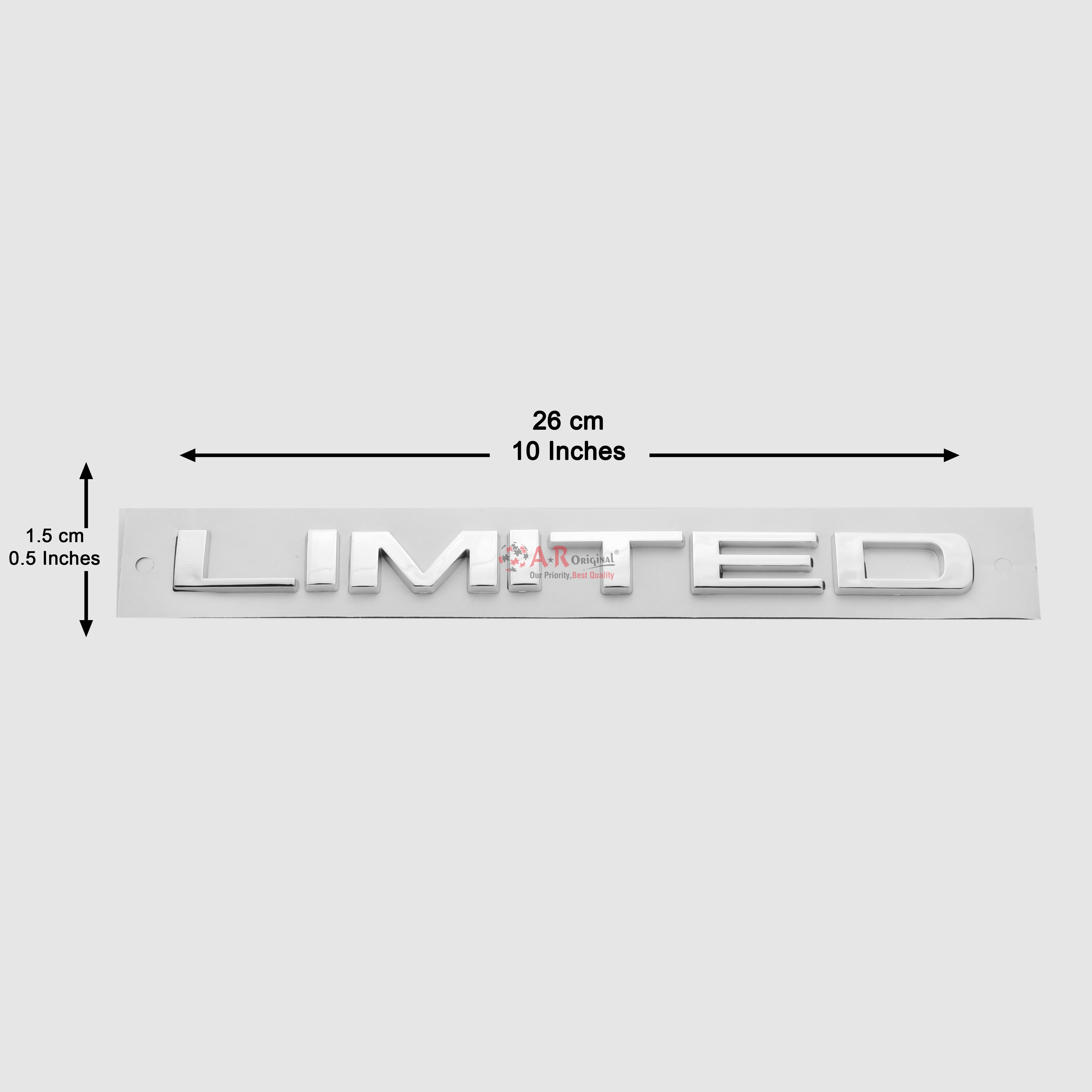 Limited Emblem 1.5x26cm Chrome IP Badge